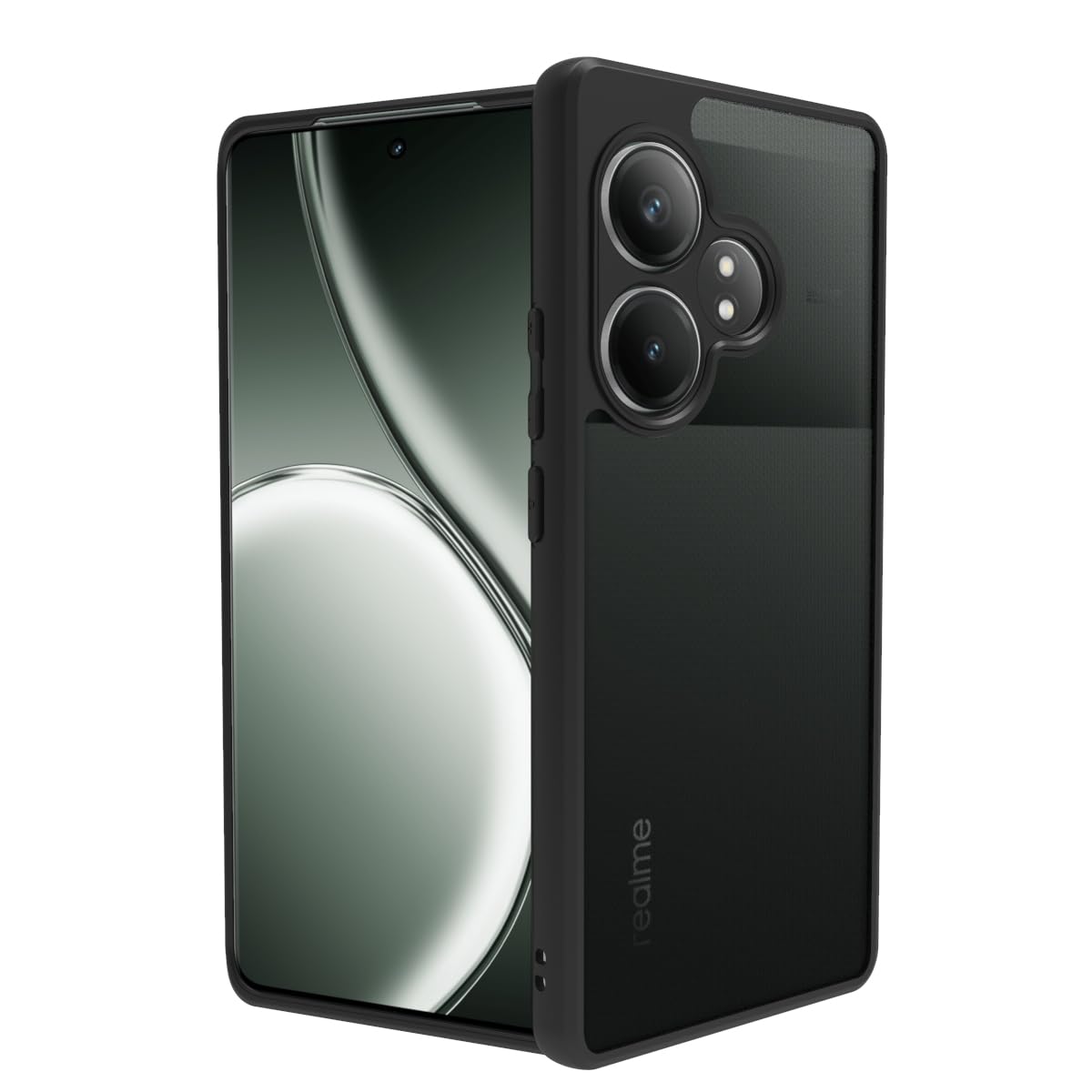 Realme GT 6 / GT 6T 5G Back Cover Case | Sleek Hybrid - Matte Black