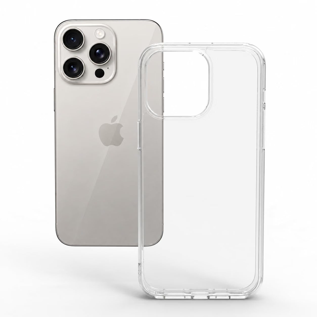 iPhone 15 Pro Max Back Cover Case | Clear Hybrid - Clear