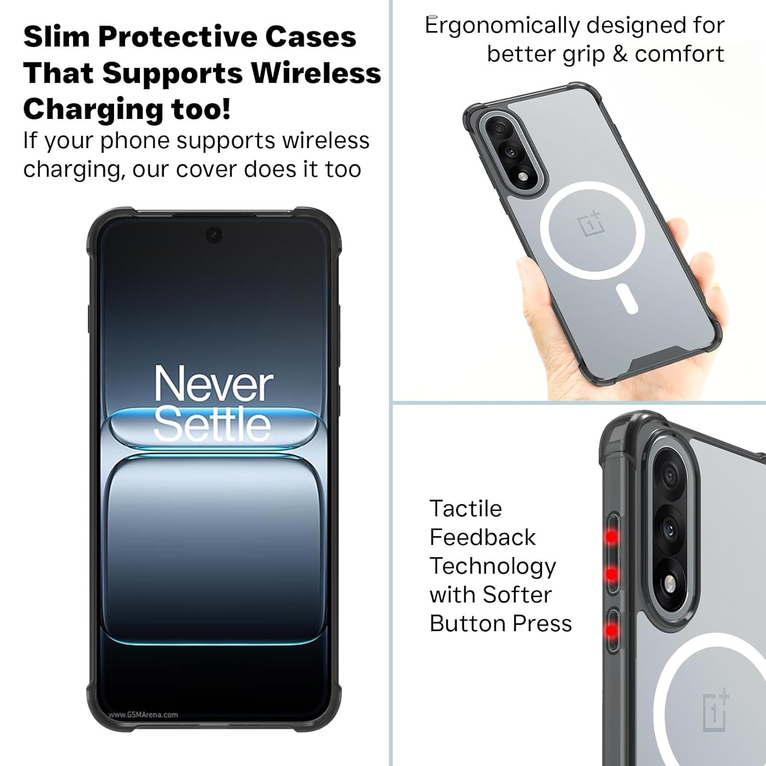 OnePlus Nord 5 5G Back Cover Case | Clear Hybrid - Clear Smoke Magnetic