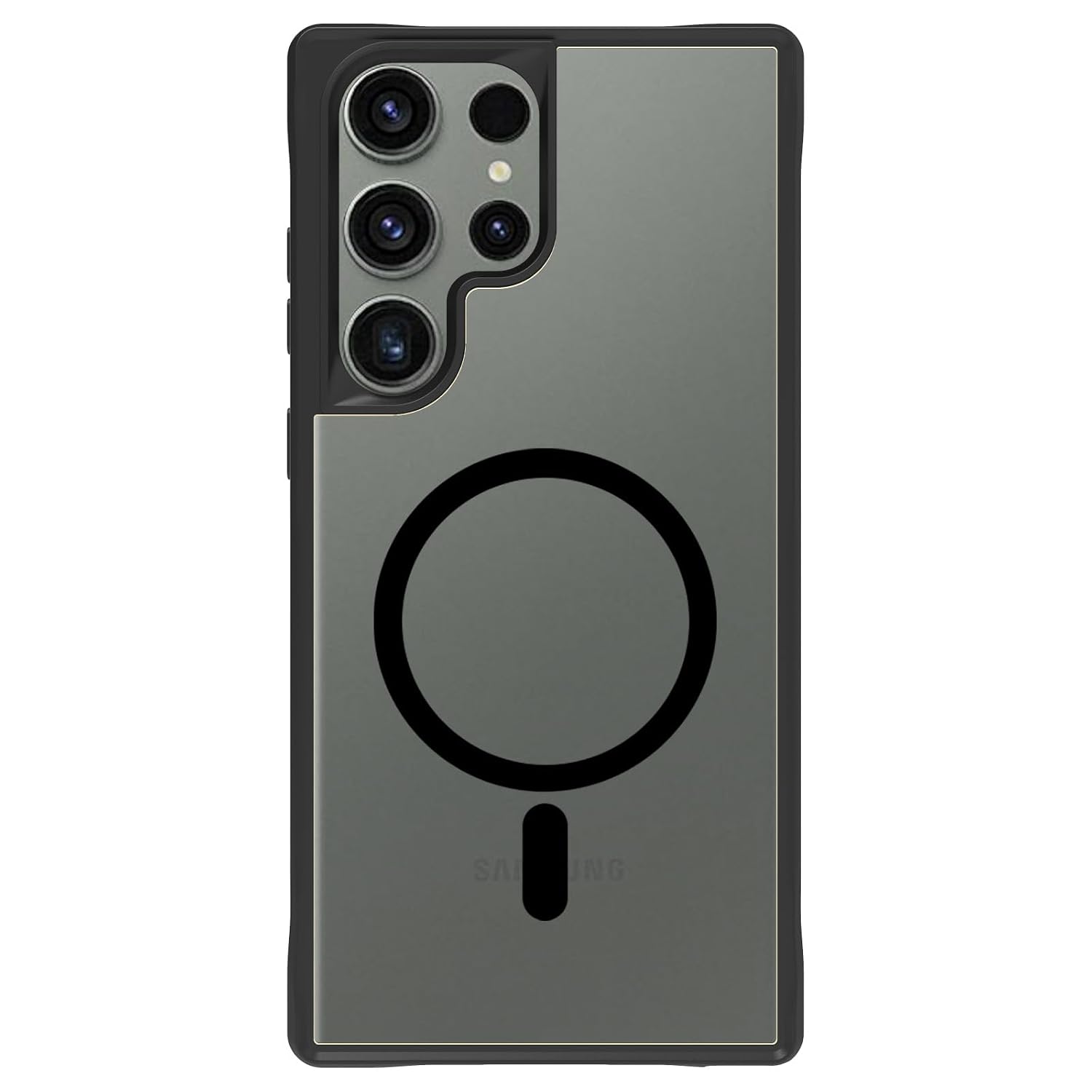 Samsung Galaxy S23 Ultra Back Cover Case | Sleek Hybrid - Matte Black Magnetic