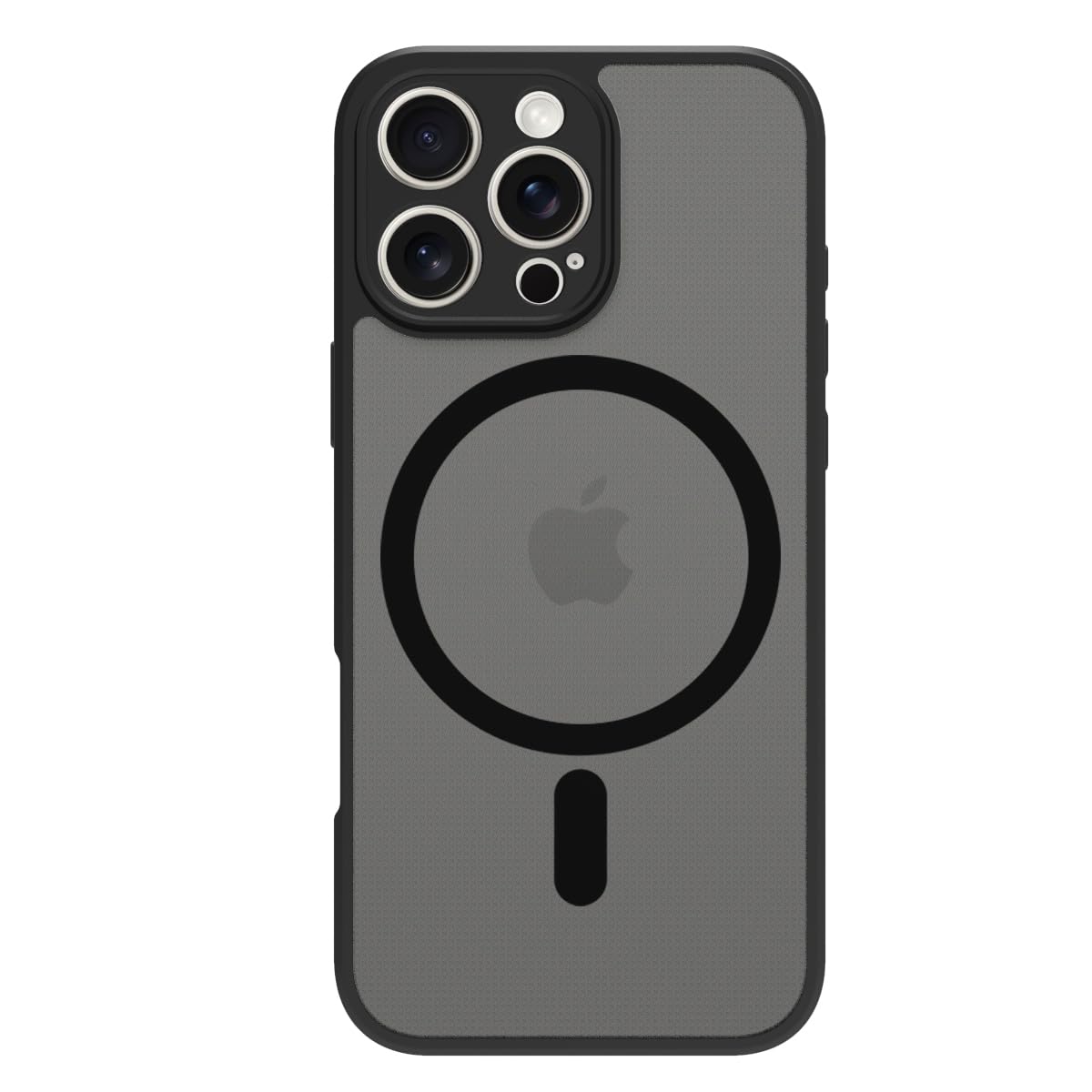 iPhone 16 Pro Max Back Cover Case | Sleek Hybrid - Matte Black Magnetic