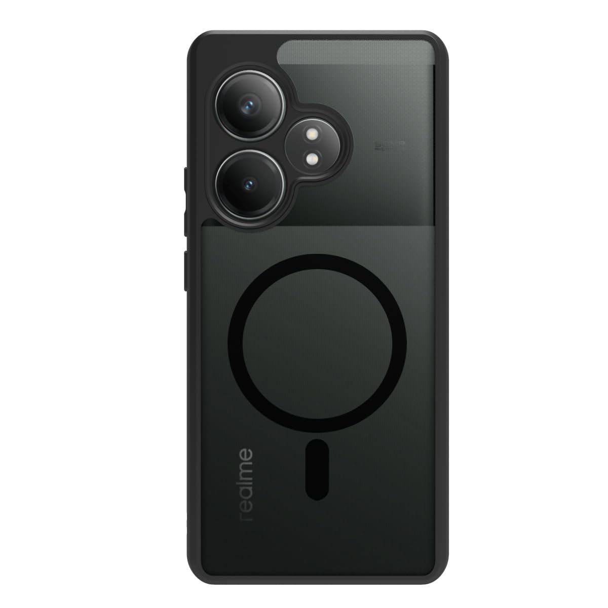 Realme GT 6 / GT 6T 5G Back Cover Case | Sleek Hybrid - Matte Black Magnetic