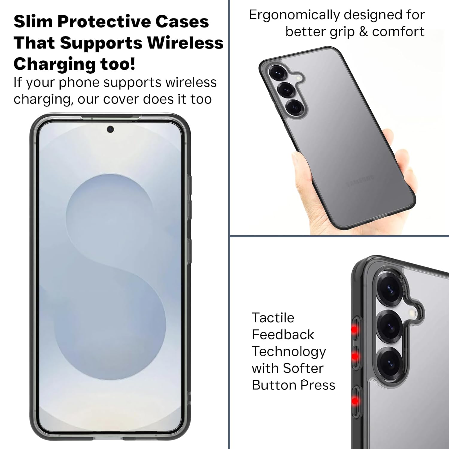 Samsung Galaxy S25 Back Cover Case | Clear Hybrid - Clear Smoke