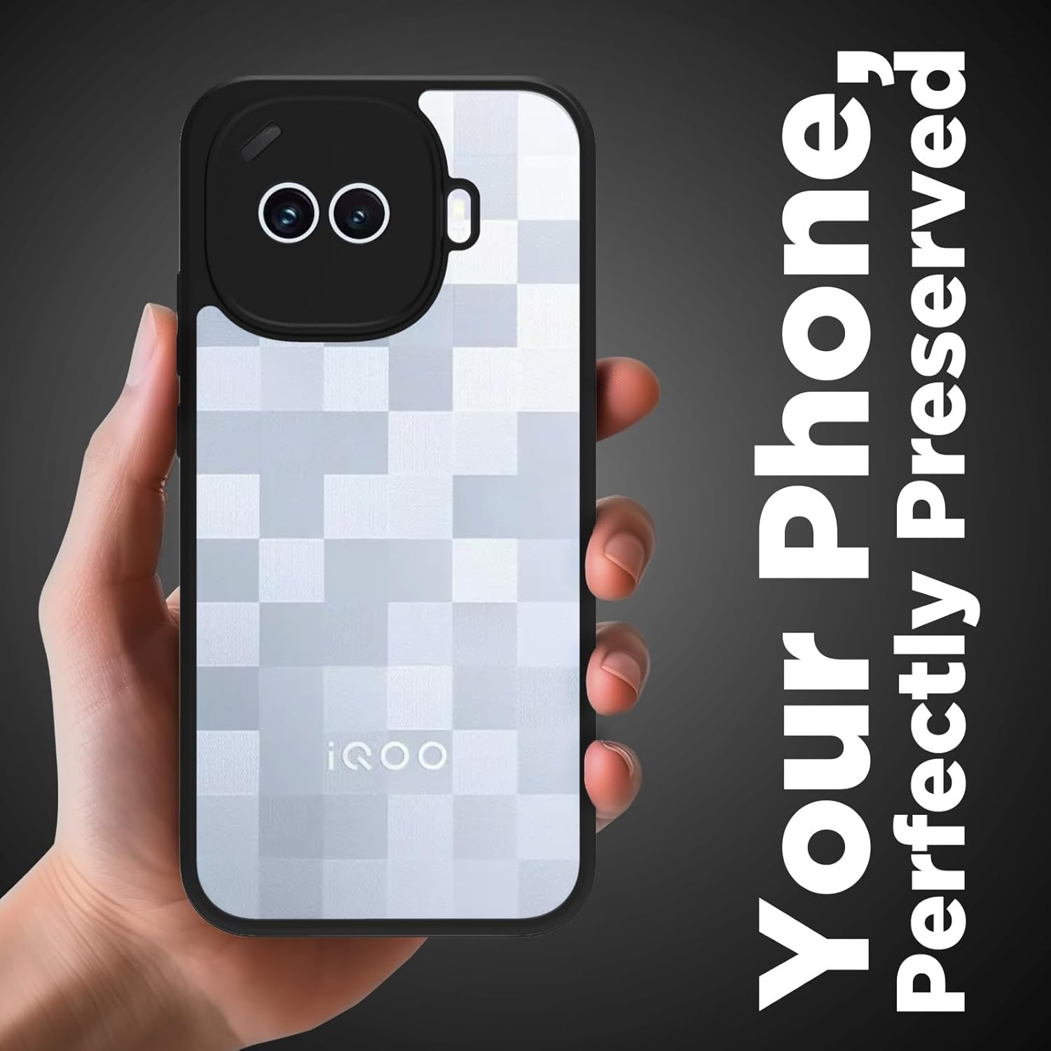 iQOO 15R Back Cover Case | Sleek Hybrid - Clear Black