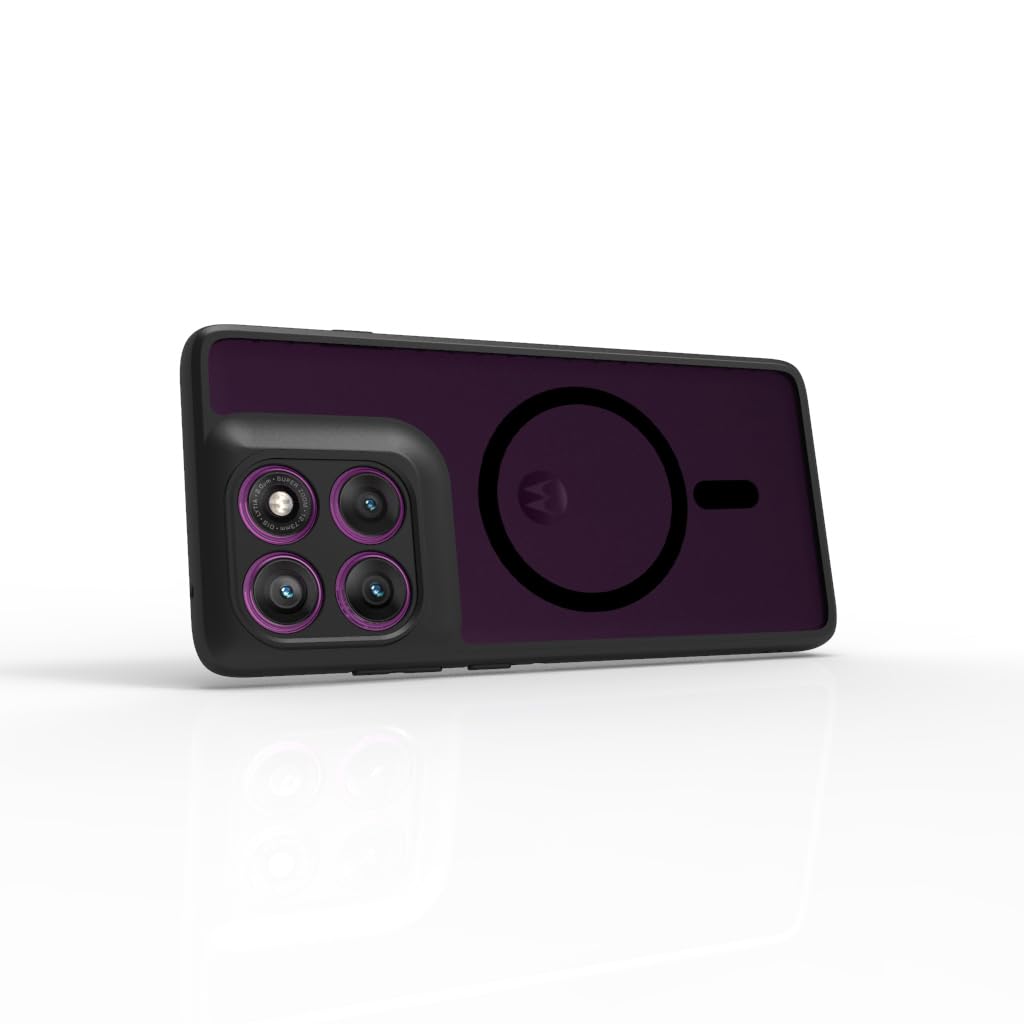 Moto Edge 60 Pro 5G Back Cover Case | Sleek Hybrid - Matte Black Magentic