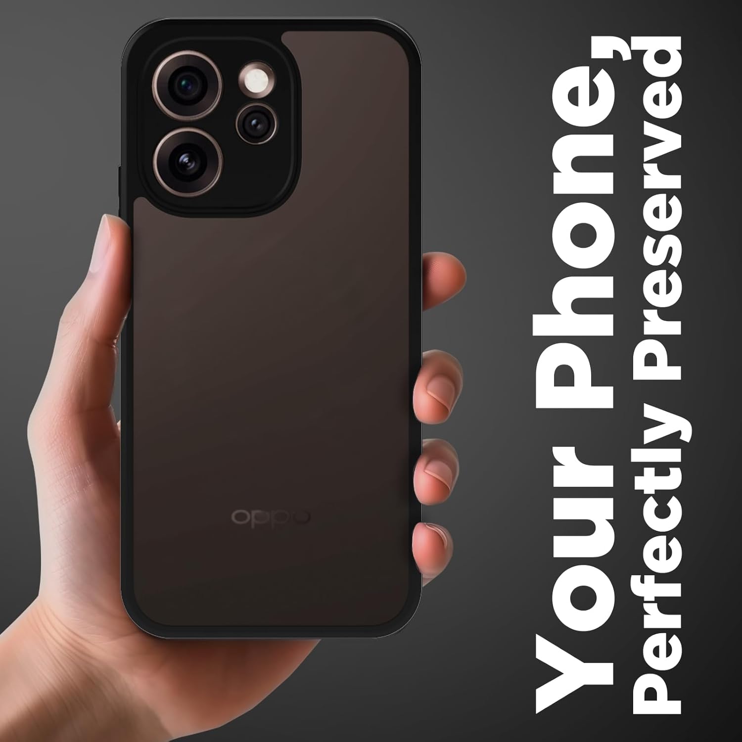 Oppo Reno 15 Pro 5G Back Cover Case | Sleek Hybrid - Matte Black
