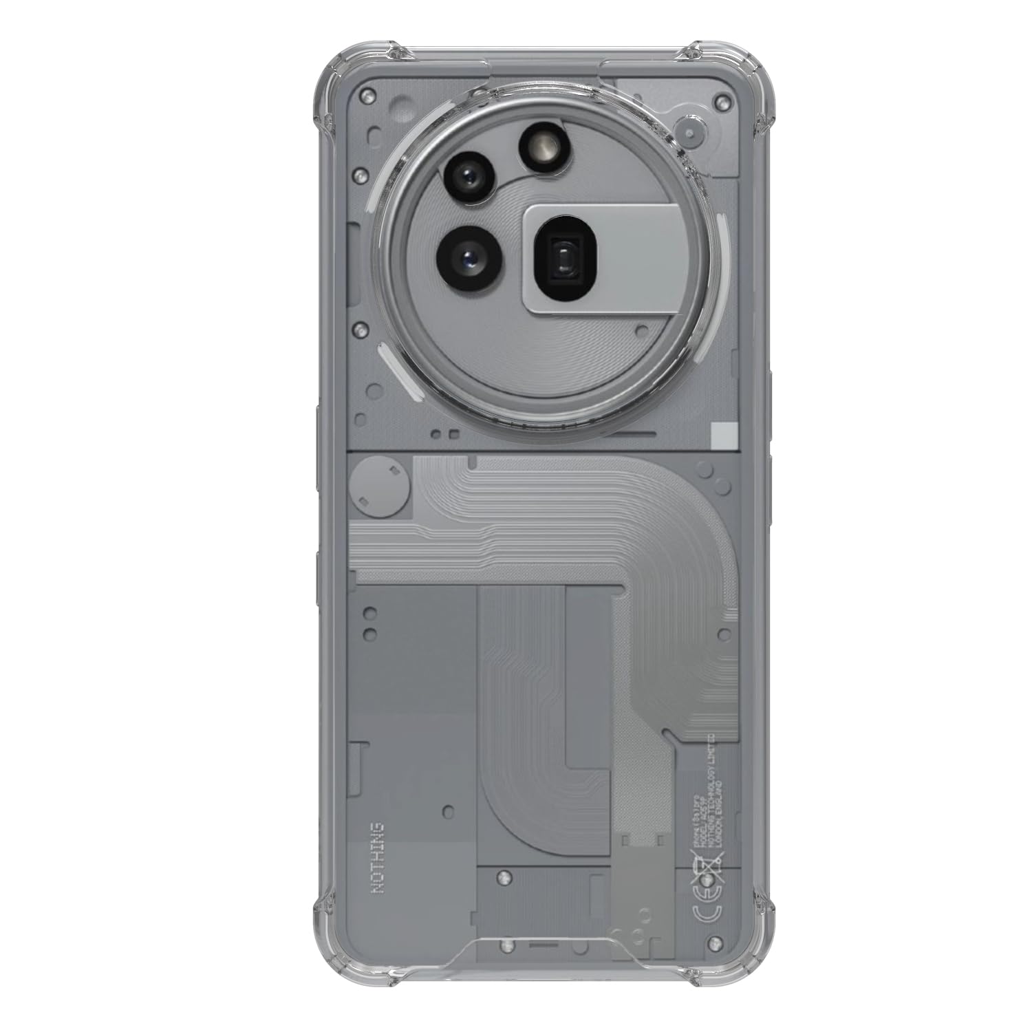 Nothing Phone 3a Pro Back Cover Case | Clear Hybrid - Clear Transparent