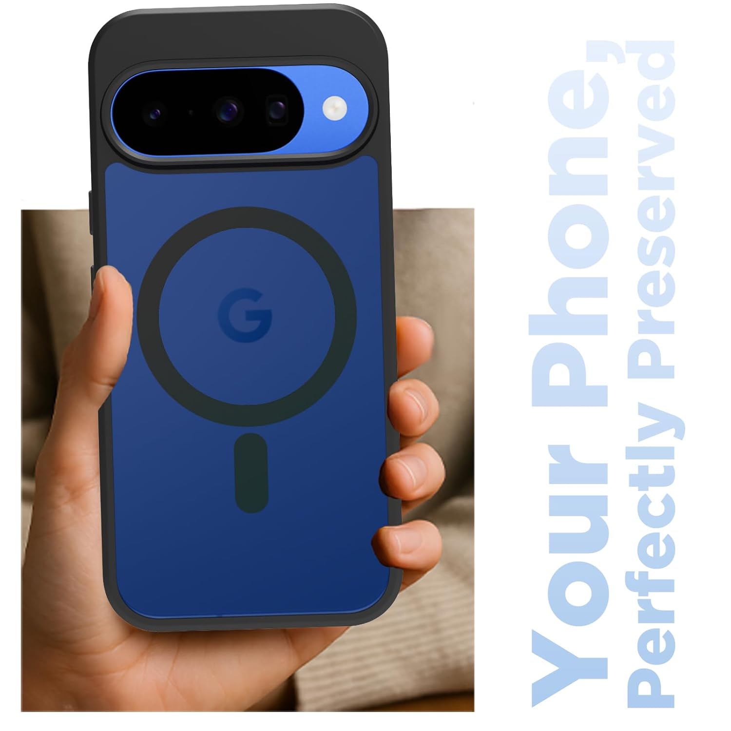 Google Pixel 10 / Pixel 10 Pro Back Cover Case | Sleek Hybrid - Matte Black Magnetic