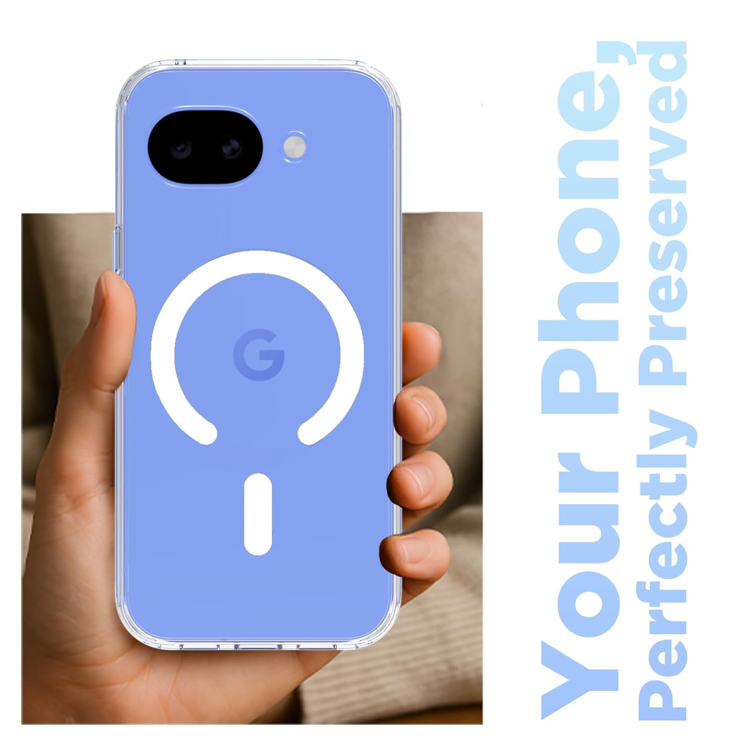 Google Pixel 10a Back Cover Case | Clear Hybrid - Clear Black Magnetic