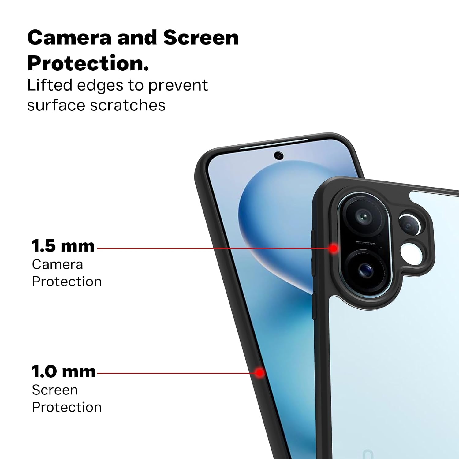 Vivo X200 FE 5G Back Cover Case | Sleek Hybrid - Clear Black