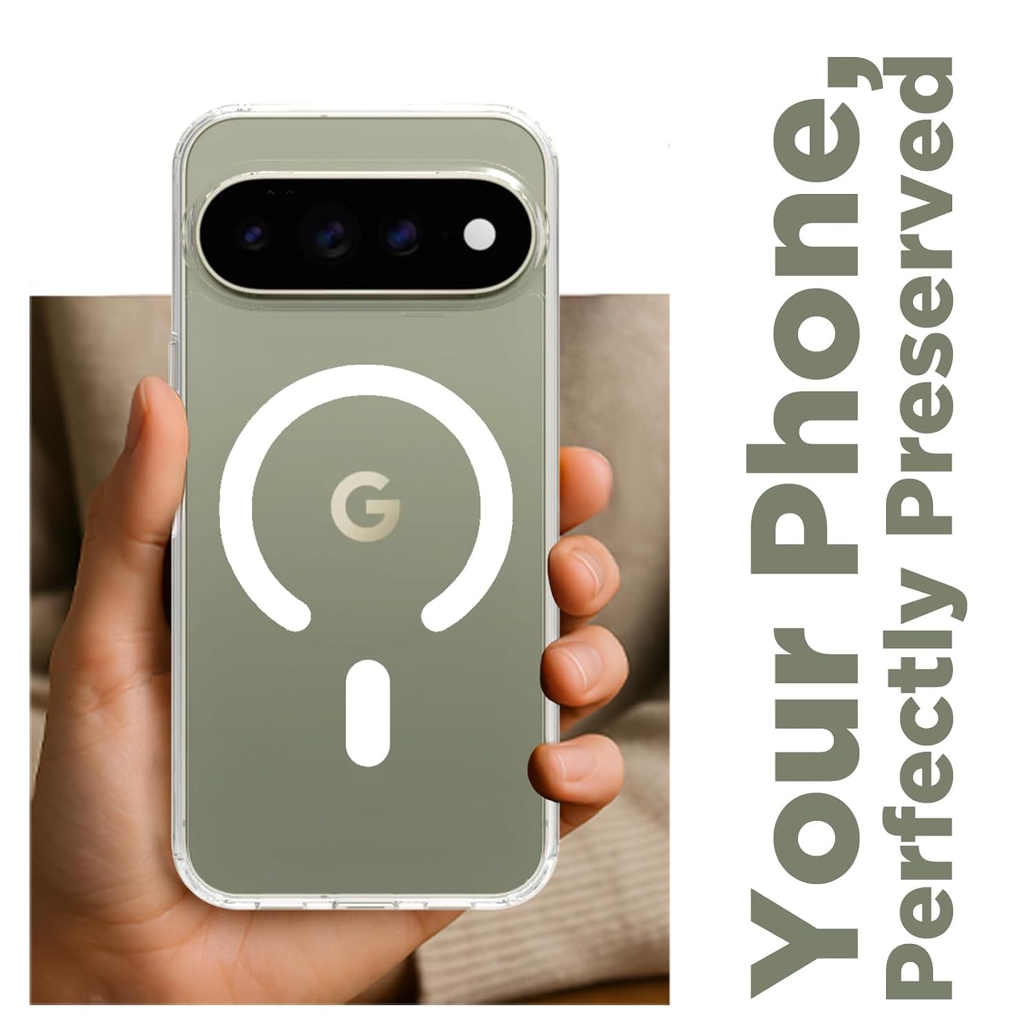 Google Pixel 11 Pro XL Back Cover Case | Clear Hybrid - Clear Magnetic