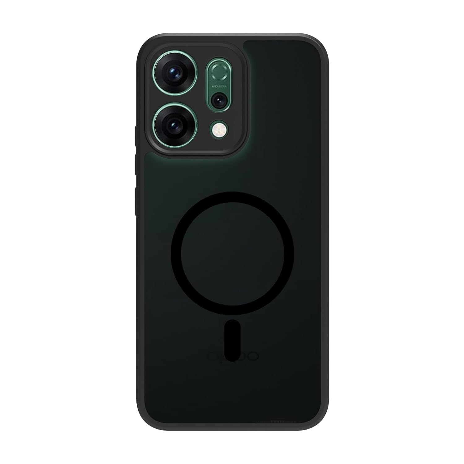 Oppo Reno14 5G Back Cover Case | Sleek Hybrid - Matte Black Magnetic