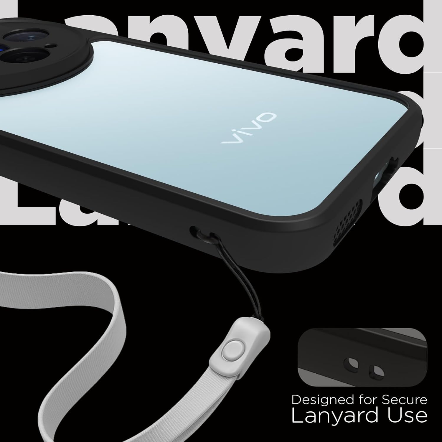 Vivo X300 5G Back Cover Case | Sleek Hybrid - Clear Black