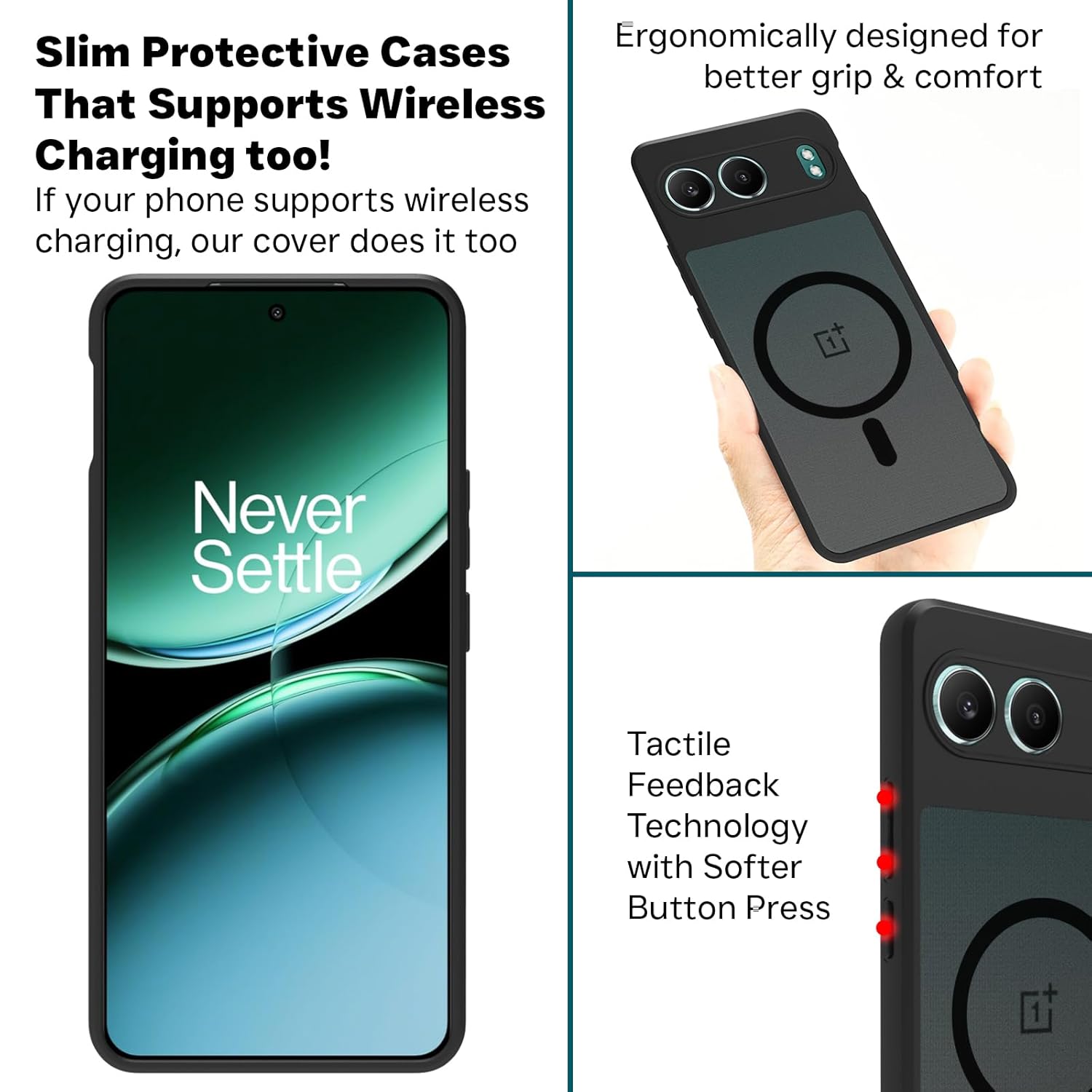 OnePlus Nord 4 5G Back Cover Case | Sleek Hybrid - Matte Black Magnetic