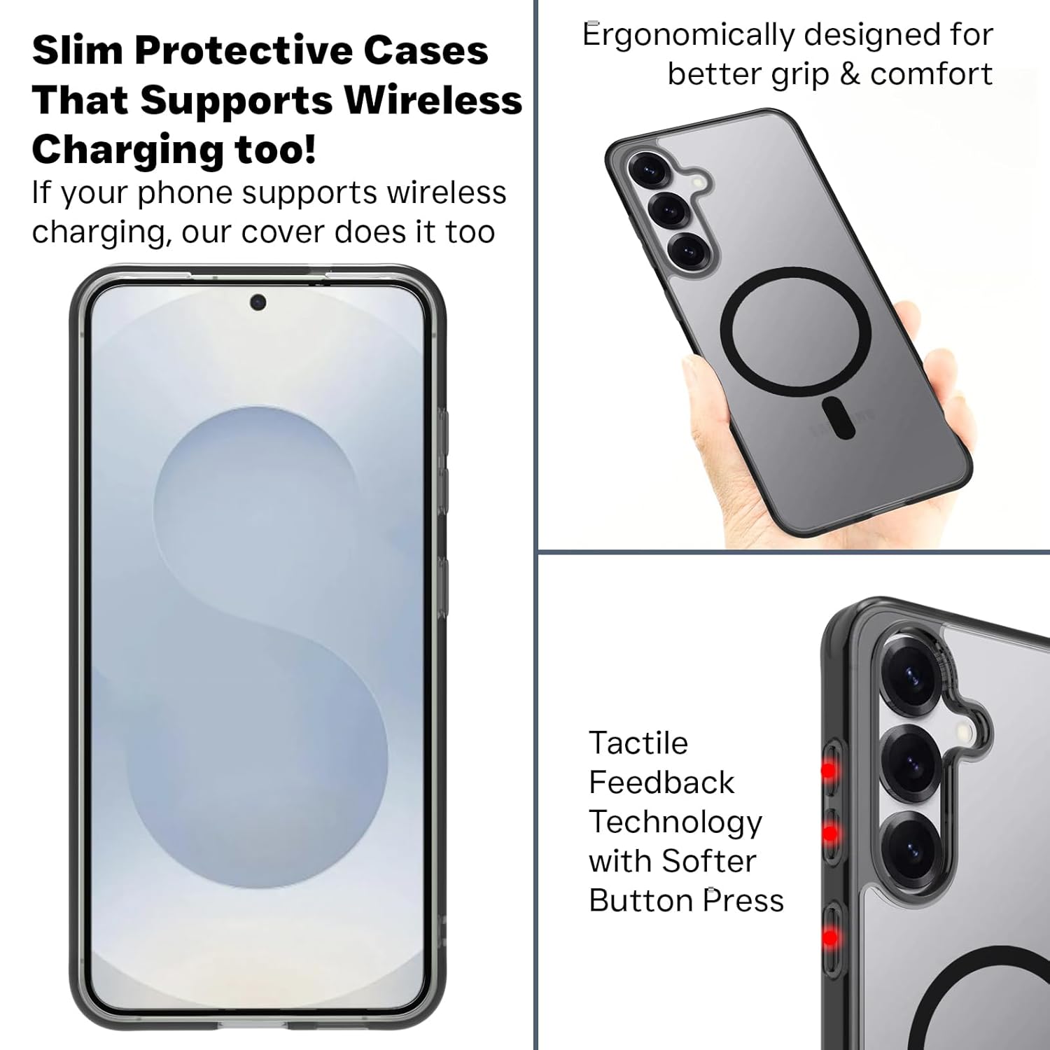 Samsung Galaxy S25 Back Cover Case | Clear Hybrid - Clear Smoke Magnetic