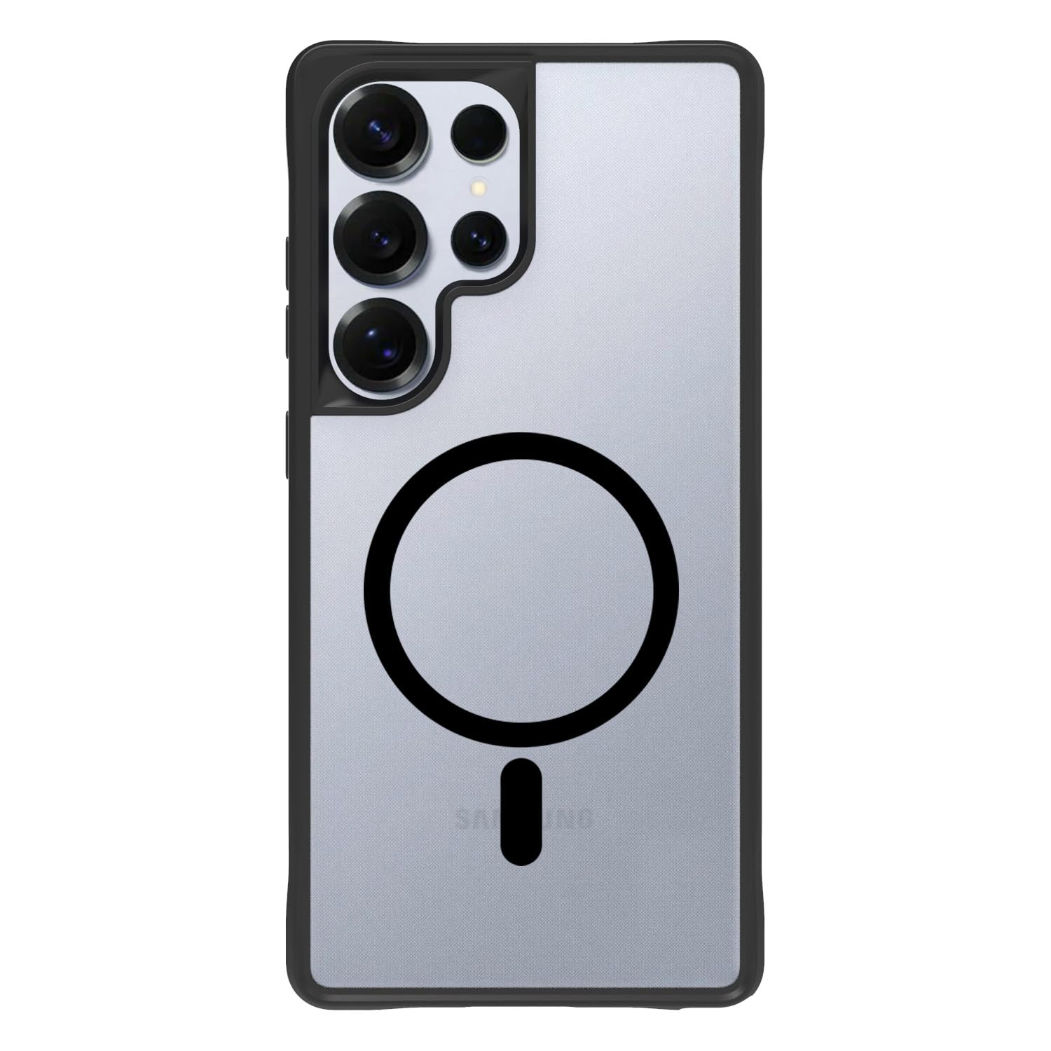 Samsung Galaxy S25 Ultra Back Cover Case | Tough Hybrid - Clear Black Magnetic