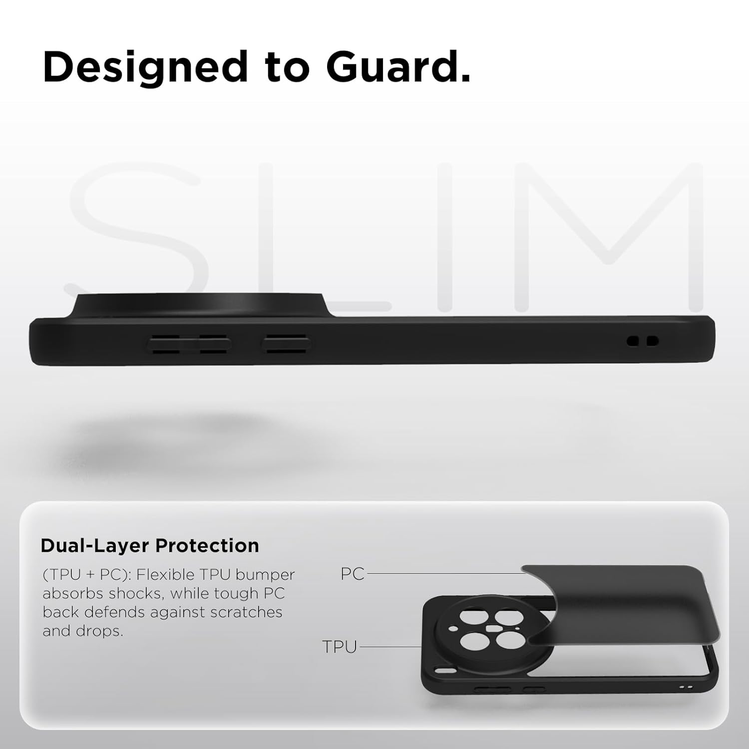 Vivo X300 Pro 5G Back Cover Case | Sleek Hybrid - Matte Black