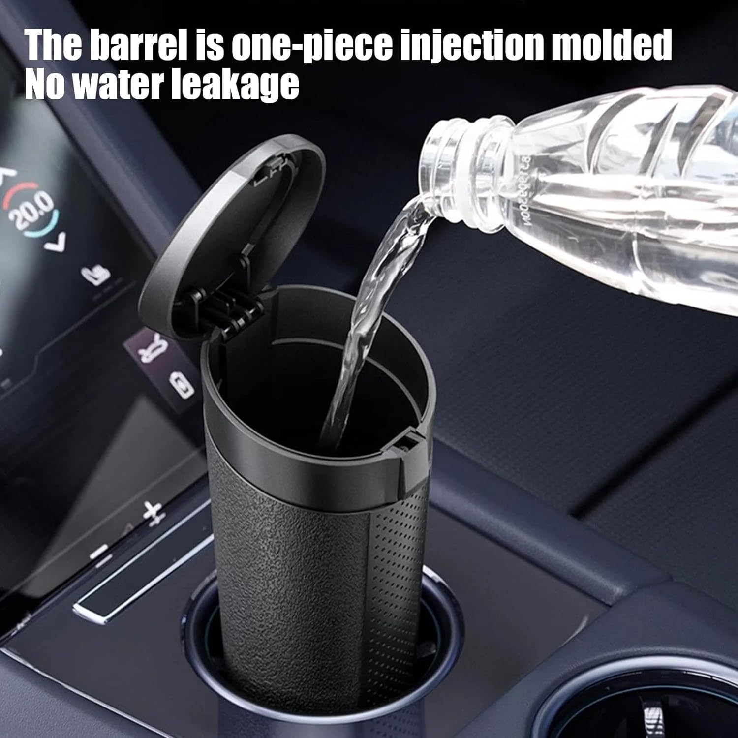 Car Trash Can | Mini Waterproof Cup Holder Dustbin - Silver