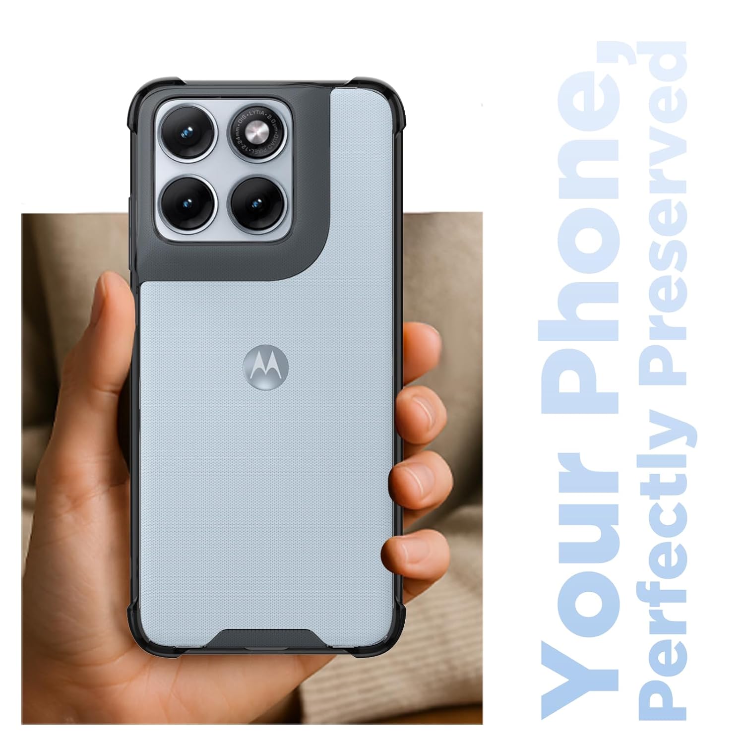 Motorola Edge 70 Fusion Back Cover Case | Clear Hybrid - Clear Smoke