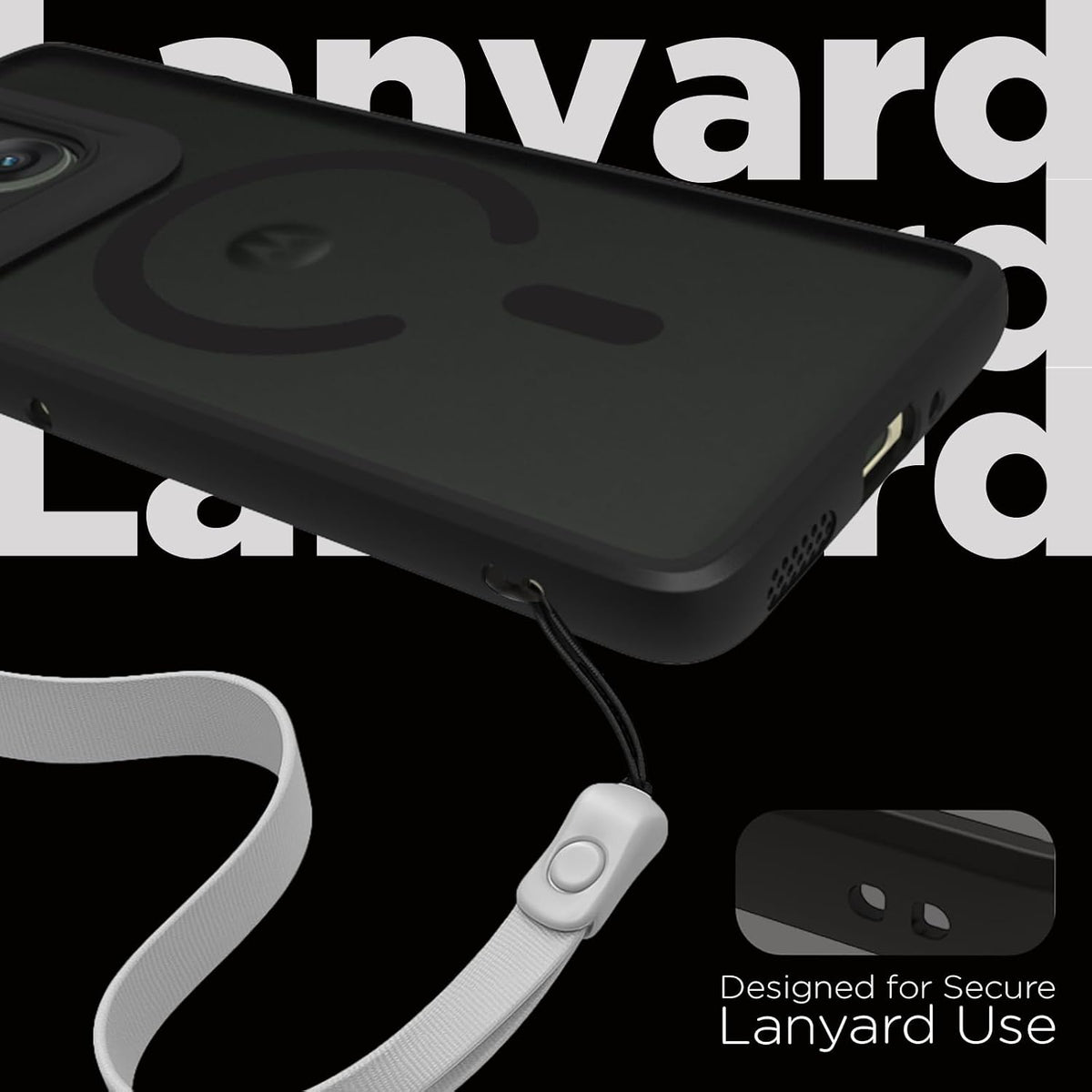 Motorola Edge 60 Pro 5G Back Cover Case | Sleek Hybrid - Matte Black Magentic