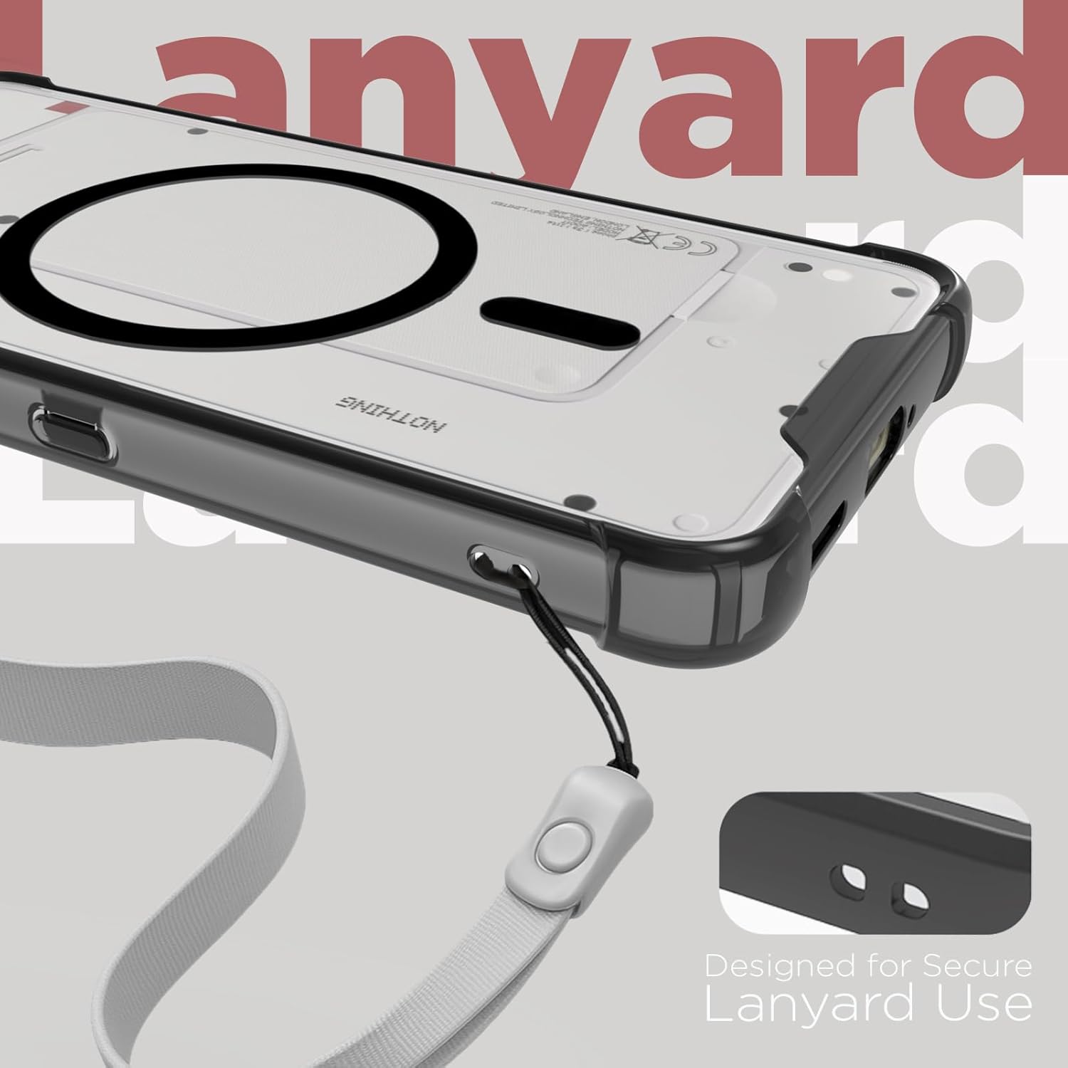 Nothing Phone 3a Lite 5G Back Cover Case | Clear Hybrid - Clear Black Magnetic