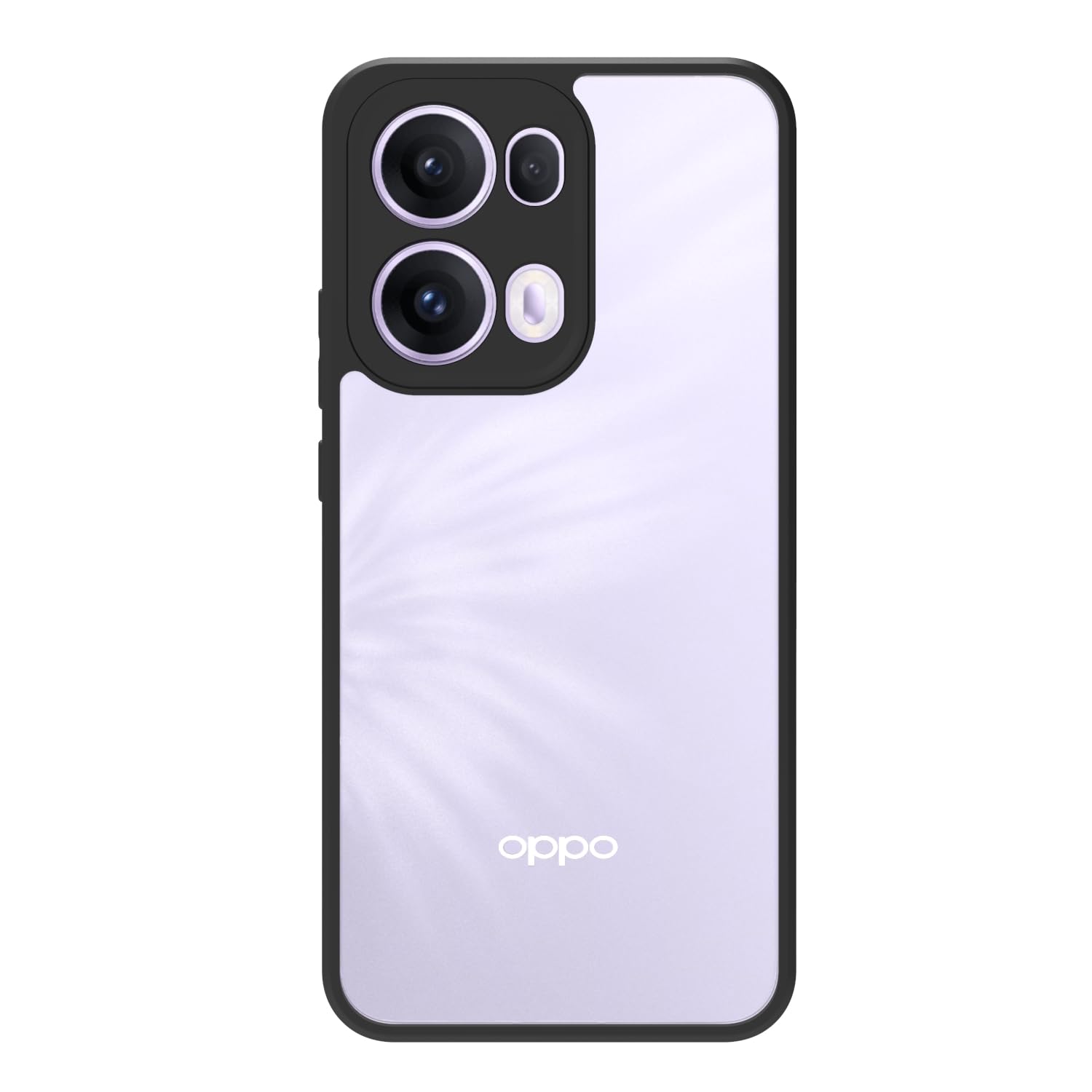 Oppo Reno 13 Pro Back Cover Case | Sleek Hybrid - Clear Black