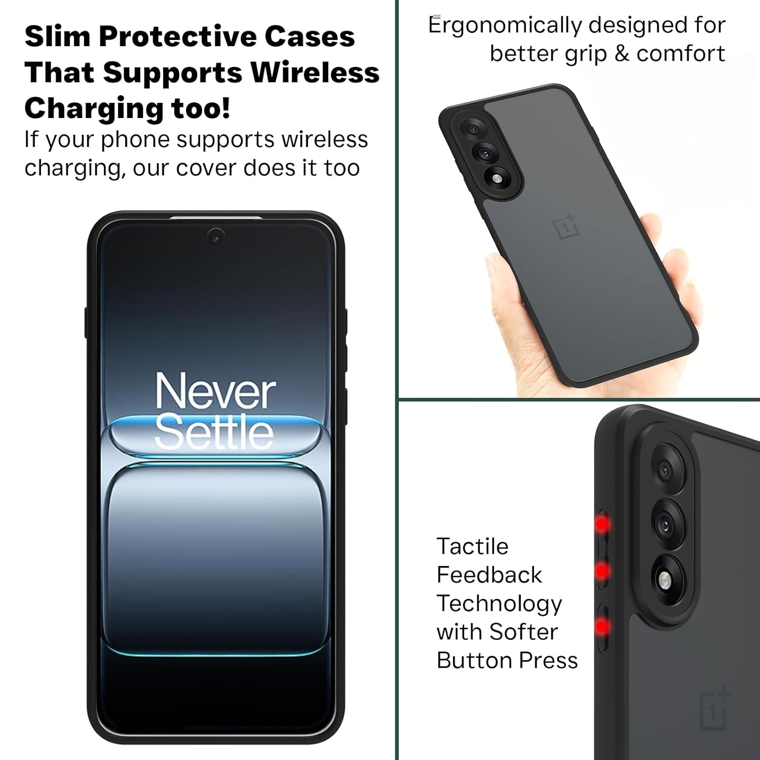 OnePlus Nord 5 5G Back Cover Case | Sleek Hybrid - Matte Black