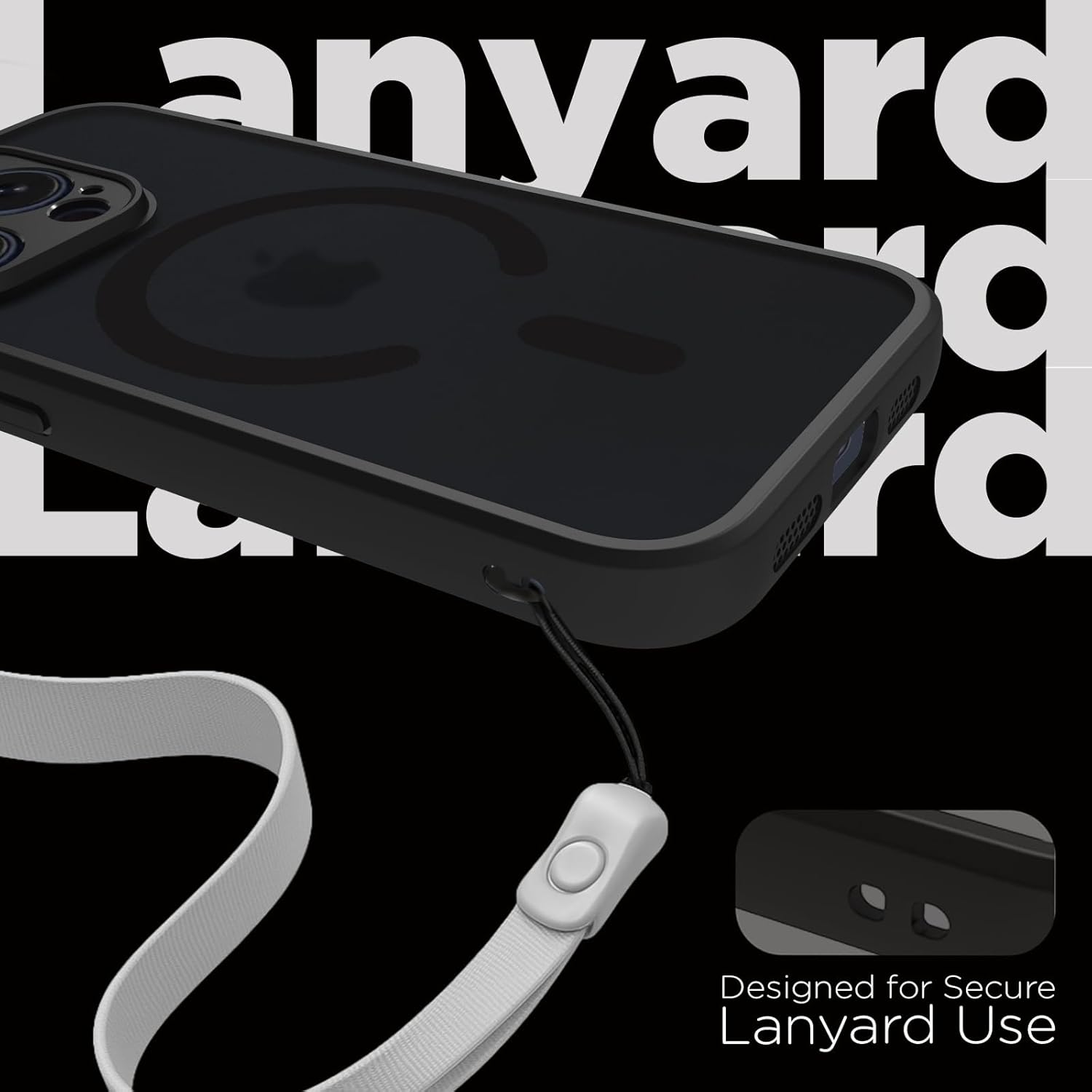 iPhone 15 Pro Back Cover Case | Sleek Hybrid - Matte Black Magnetic