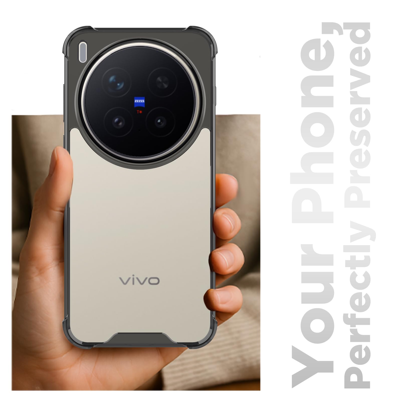 Vivo X300 Pro 5G Back Cover Case | Clear Hybrid - Clear Smoke