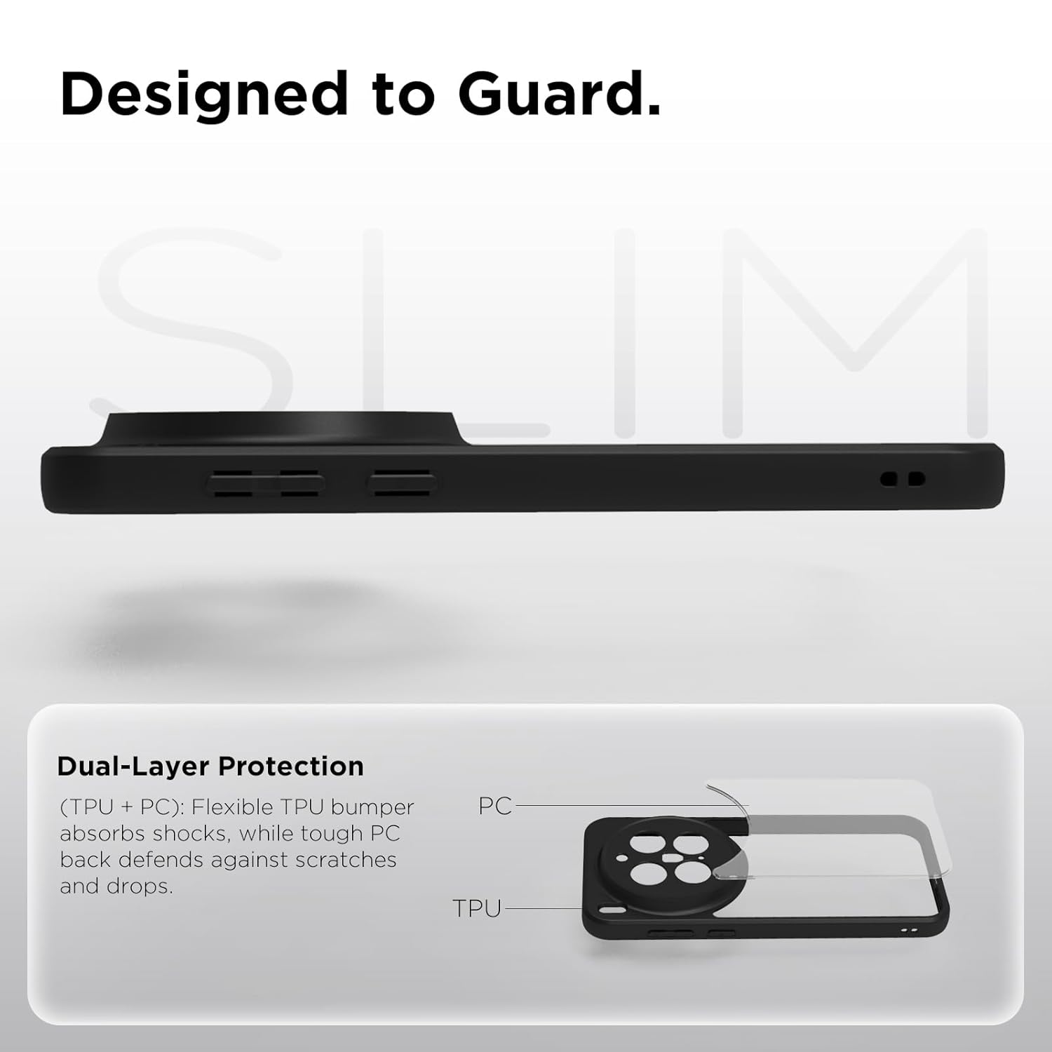 Vivo X300 Pro 5G Back Cover Case | Sleek Hybrid - Clear Black
