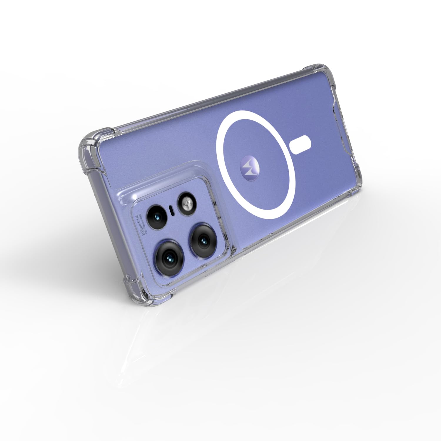 Motorola Edge 50 Pro 5G Back Cover Case | Clear Hybrid - Clear Magnetic