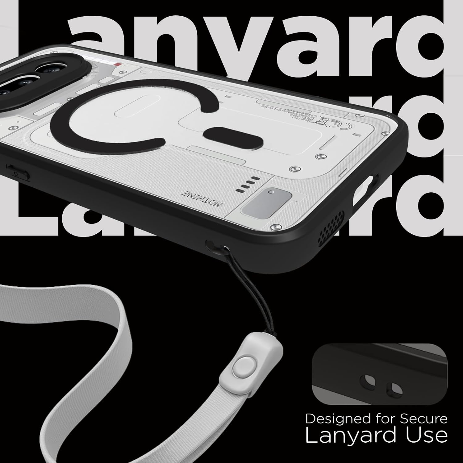 Nothing Phone 4a 5G Back Cover Case | Clear Hybrid - Clear Black Magnetic