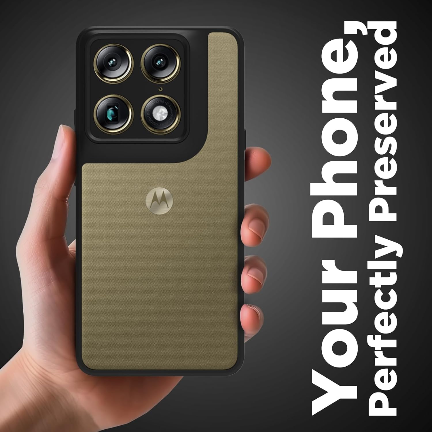 Motorola Signature Back Cover Case | Clear Hybrid - Clear Black