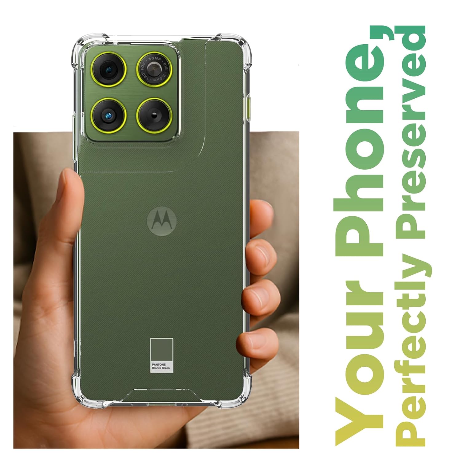 Motorola Edge 70 5G Back Cover Case | Clear Hybrid - Clear Smoke