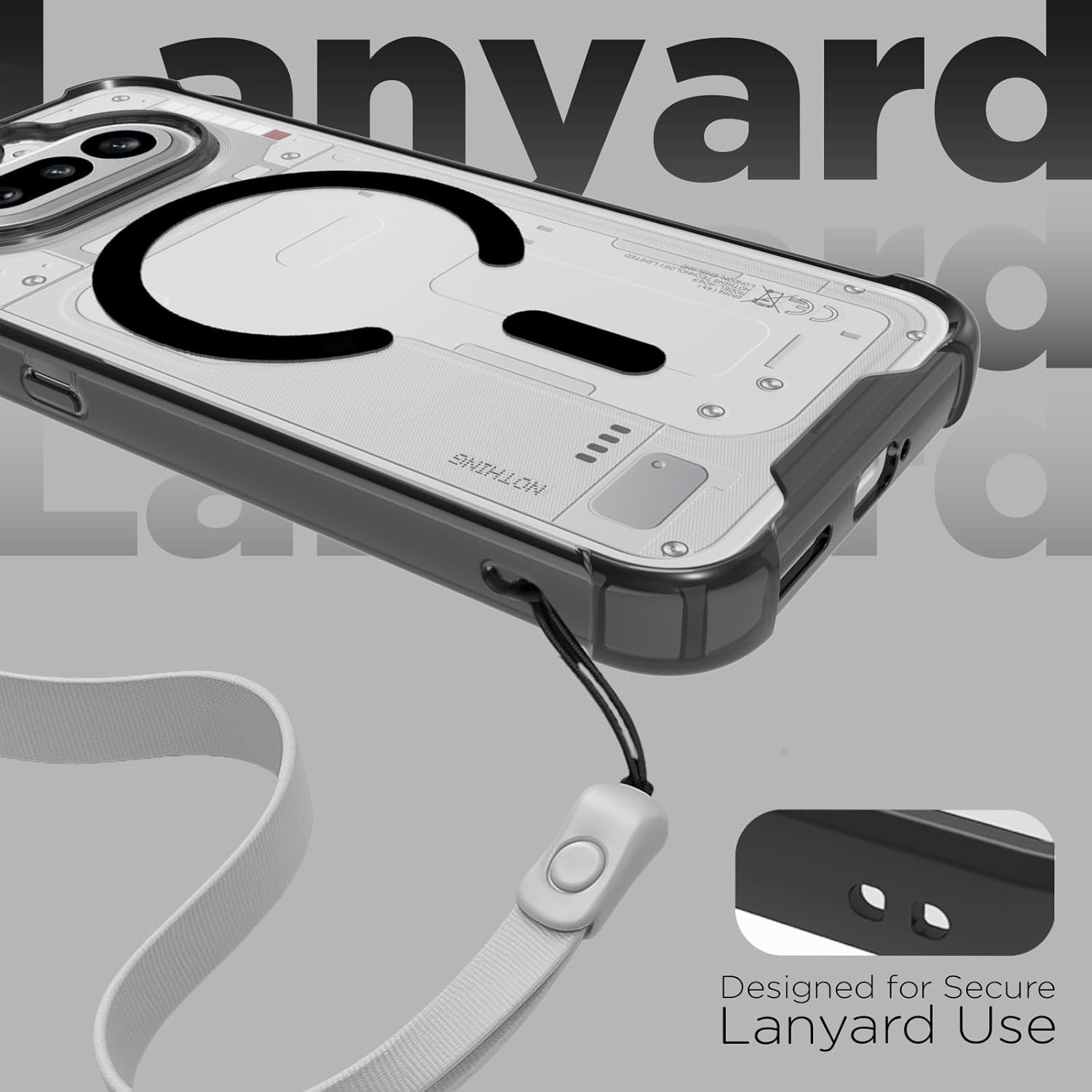 Nothing Phone 4a 5G Back Cover Case | Clear Hybrid - Clear Black Magnetic