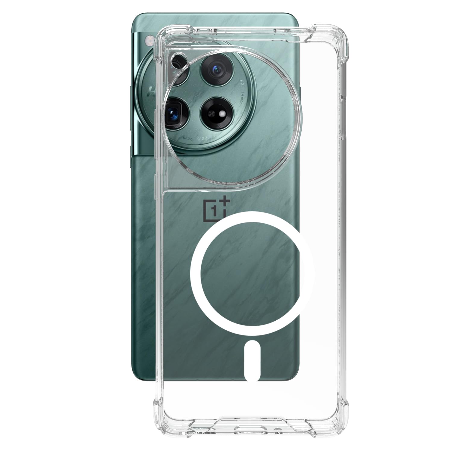 OnePlus 12 Back Cover Case | Clear Hybrid - Clear Transparent Magnetic