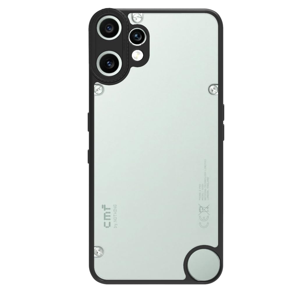CMF Phone 2 Pro Back Cover Case | Tough Hybrid - Clear Black