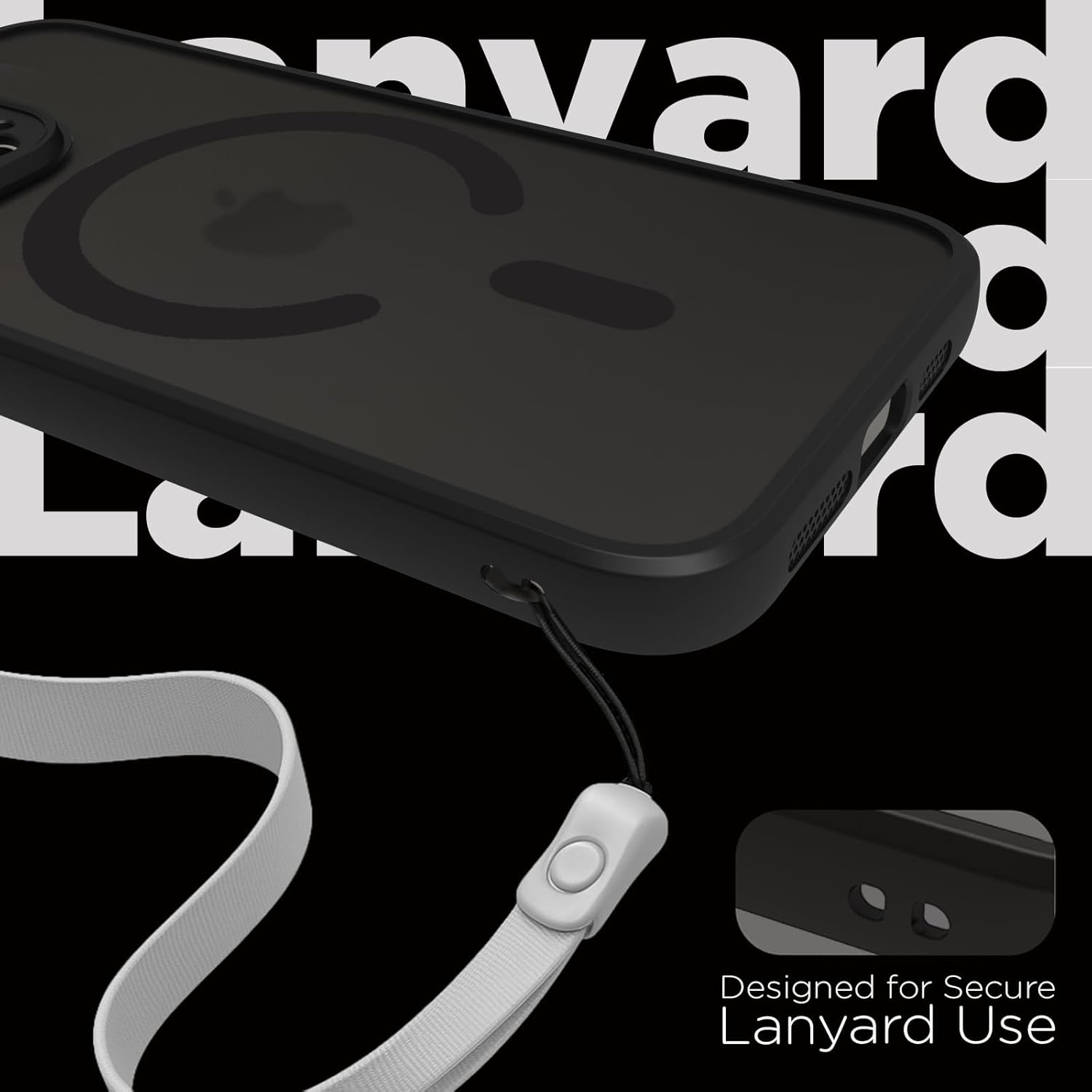 iPhone 15 Pro Max Back Cover Case | Sleek Hybrid - Matte Black Magnetic