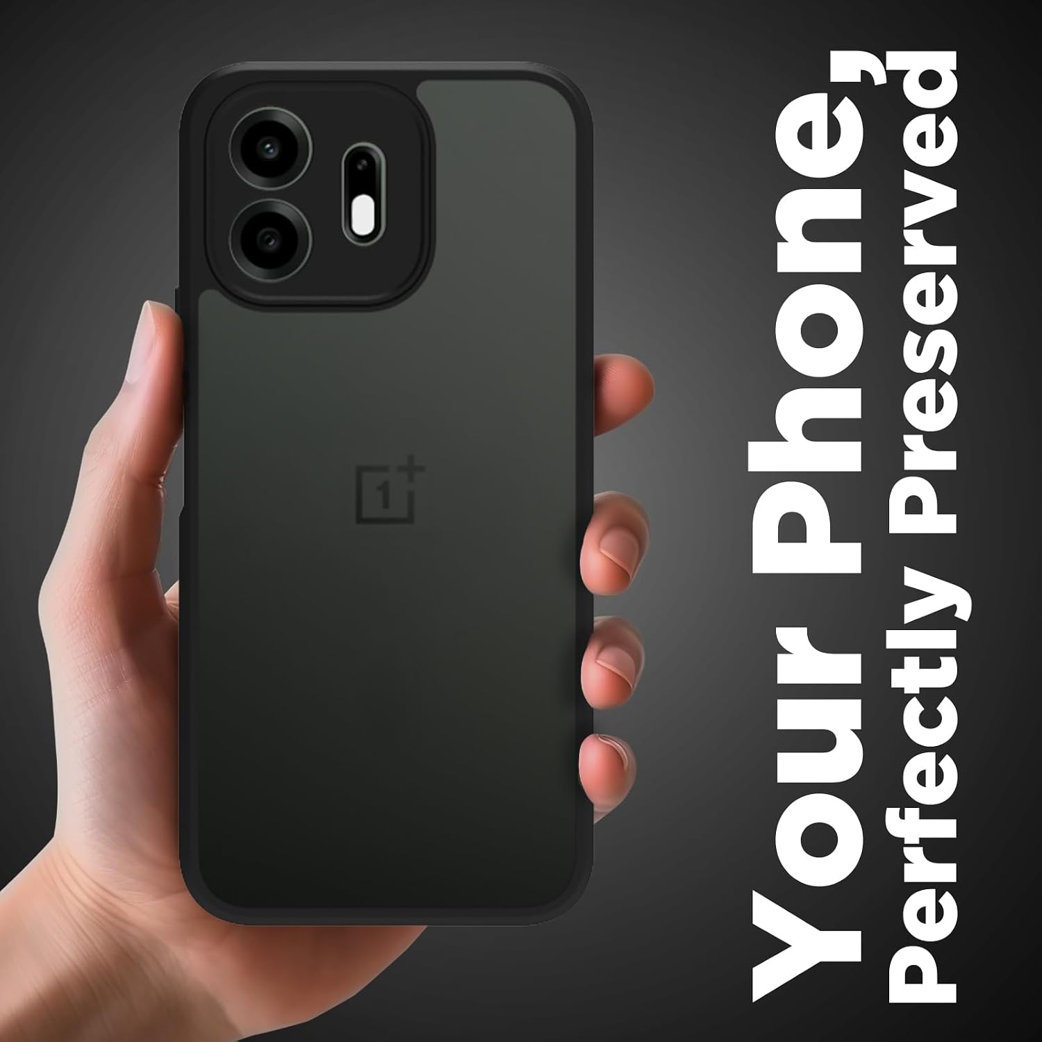 OnePlus N6 Back Cover Case | Sleek Hybrid - Matte Black