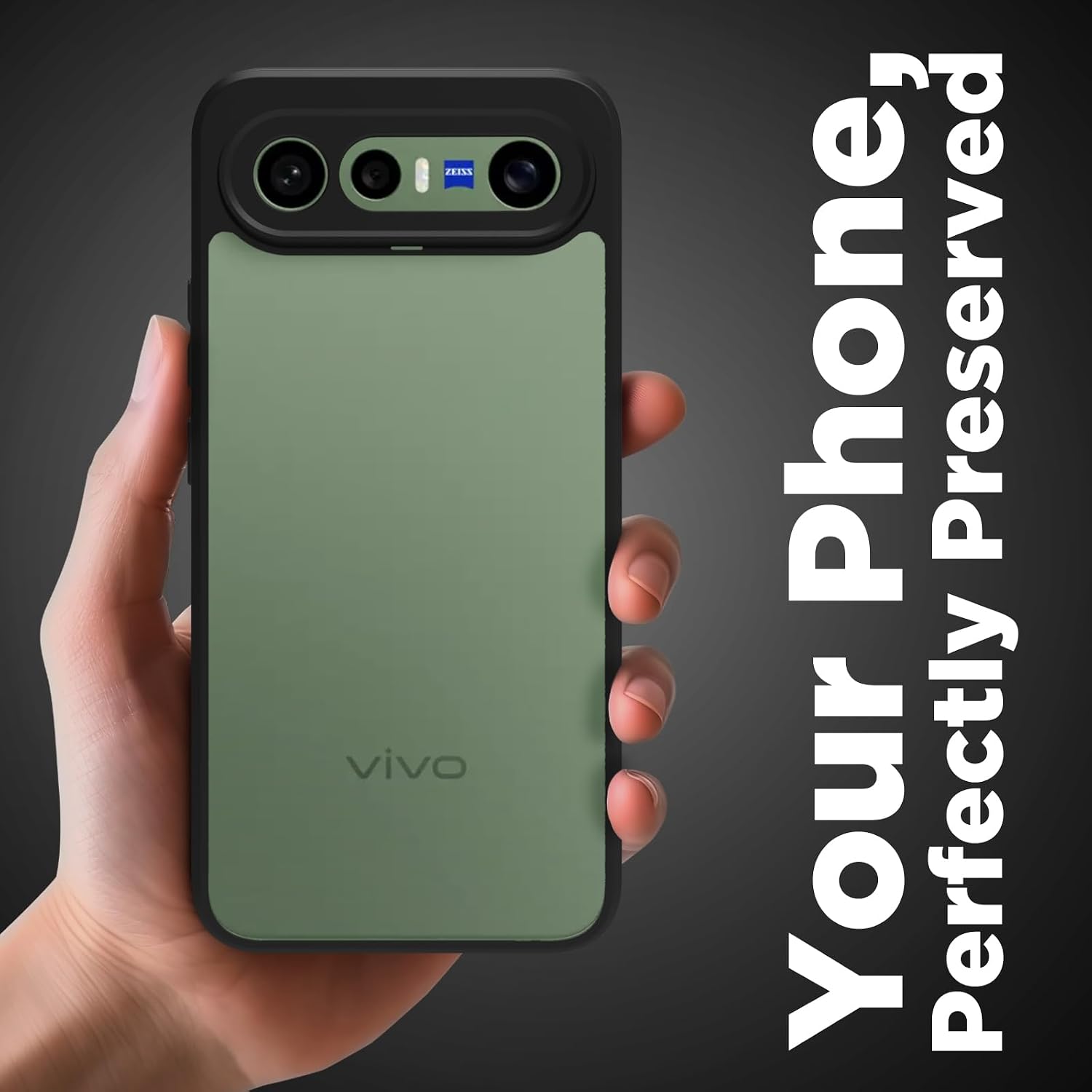 Vivo X300 FE Back Cover Case | Sleek Hybrid - Clear Black