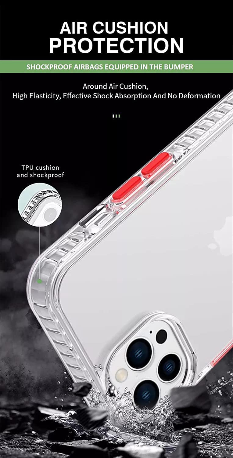 iPhone 14 Pro Back Cover Case | Crystal Hybrid - Transparent