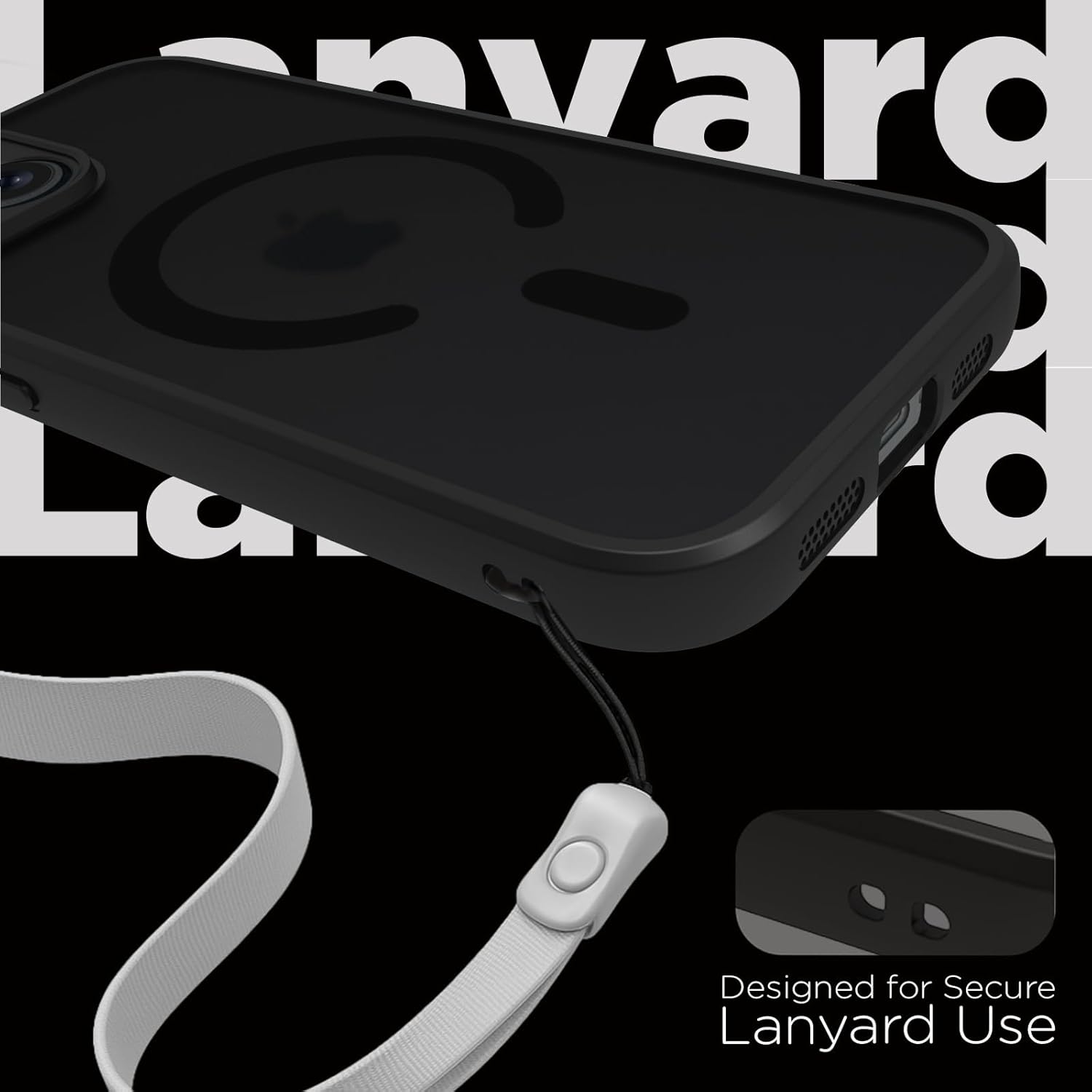 iPhone 15 Back Cover Case | Sleek Hybrid - Matte Black Magnetic