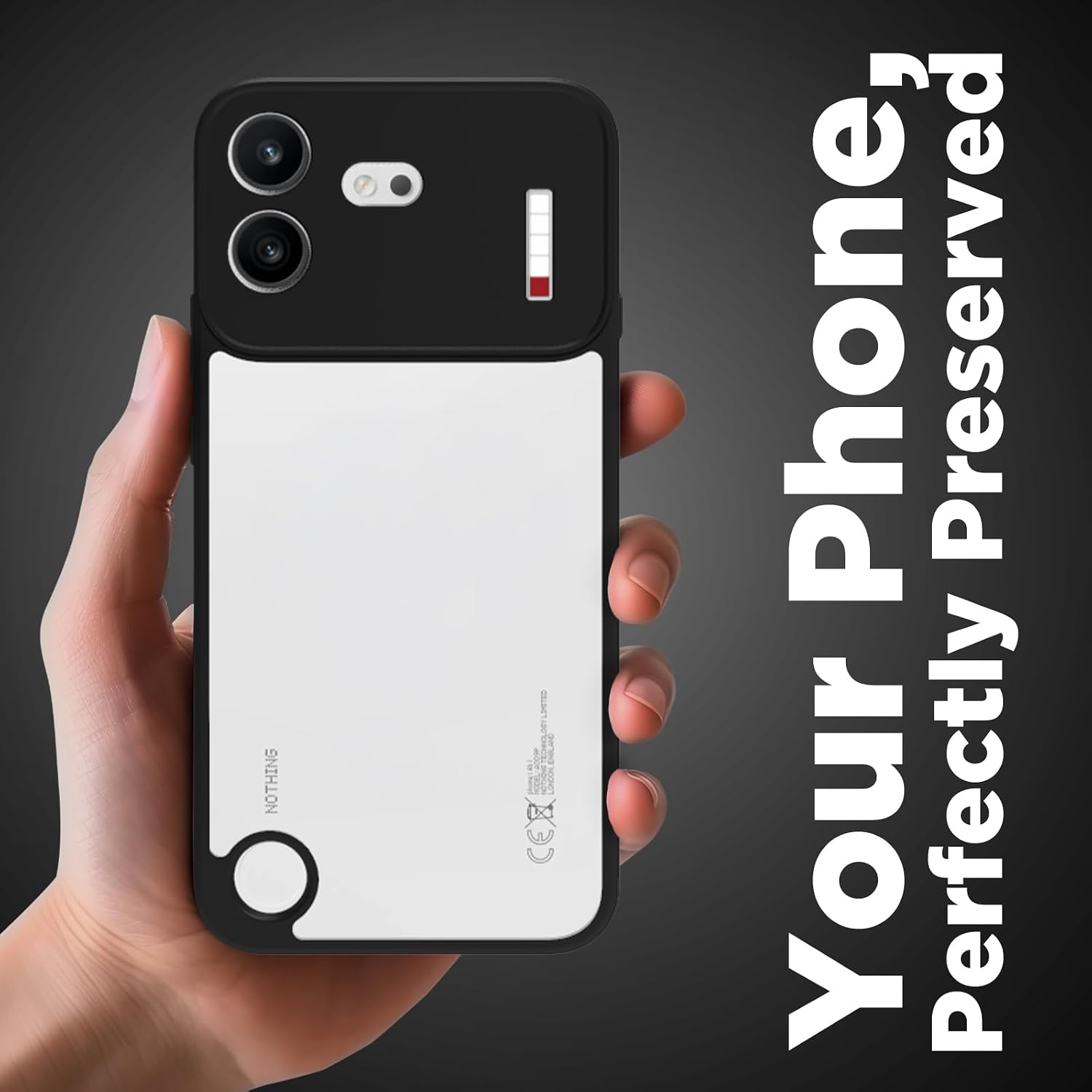 Nothing Phone 4b Back Cover Case | Sleek Hybrid - Clear Black Magnetic