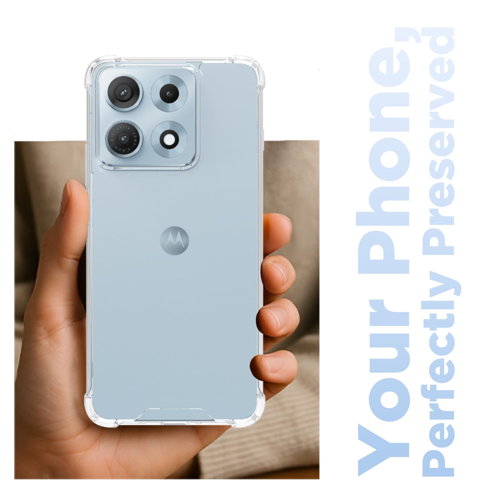 Motorola Edge 70 Max Back Cover Case | Clear Hybrid - Clear