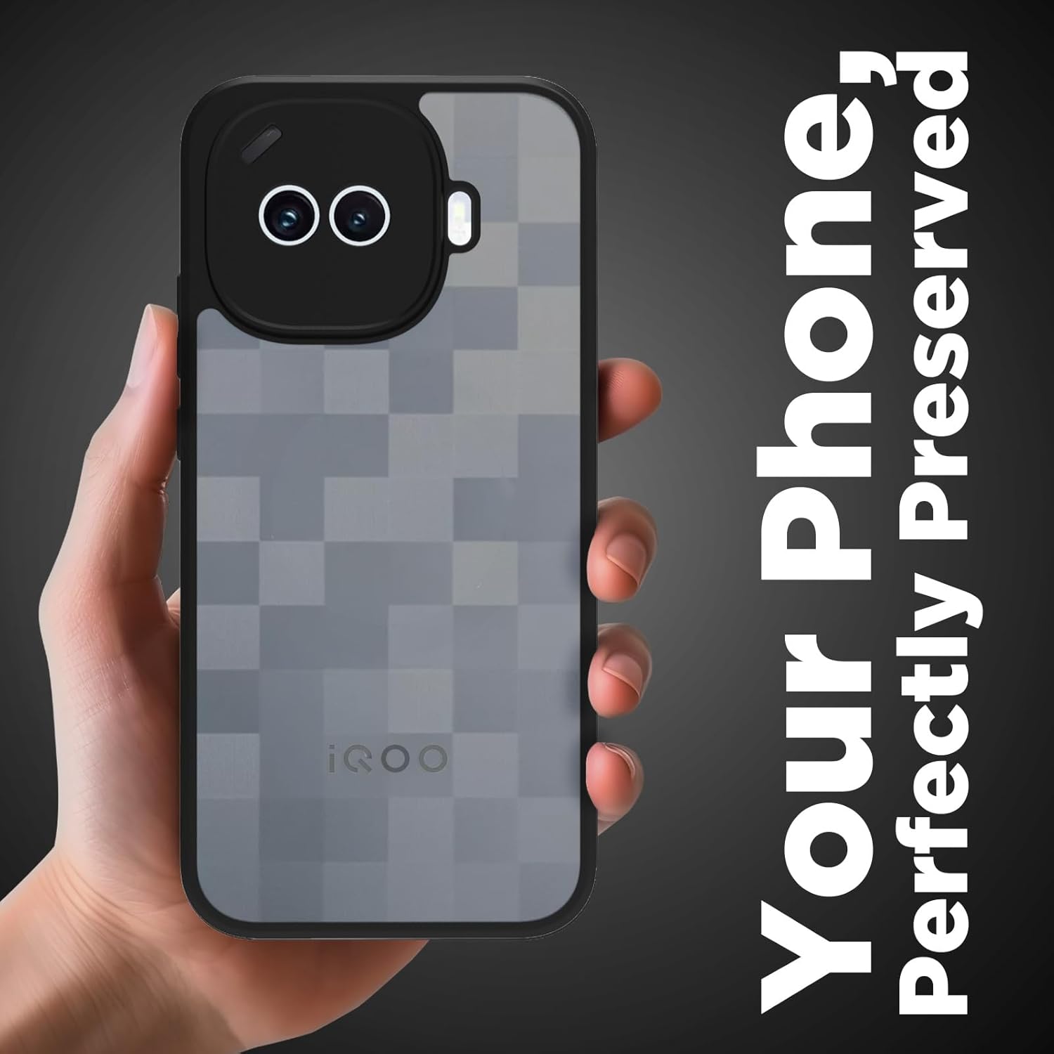 iQOO 15R 5G Back Cover Case | Sleek Hybrid - Matte Black