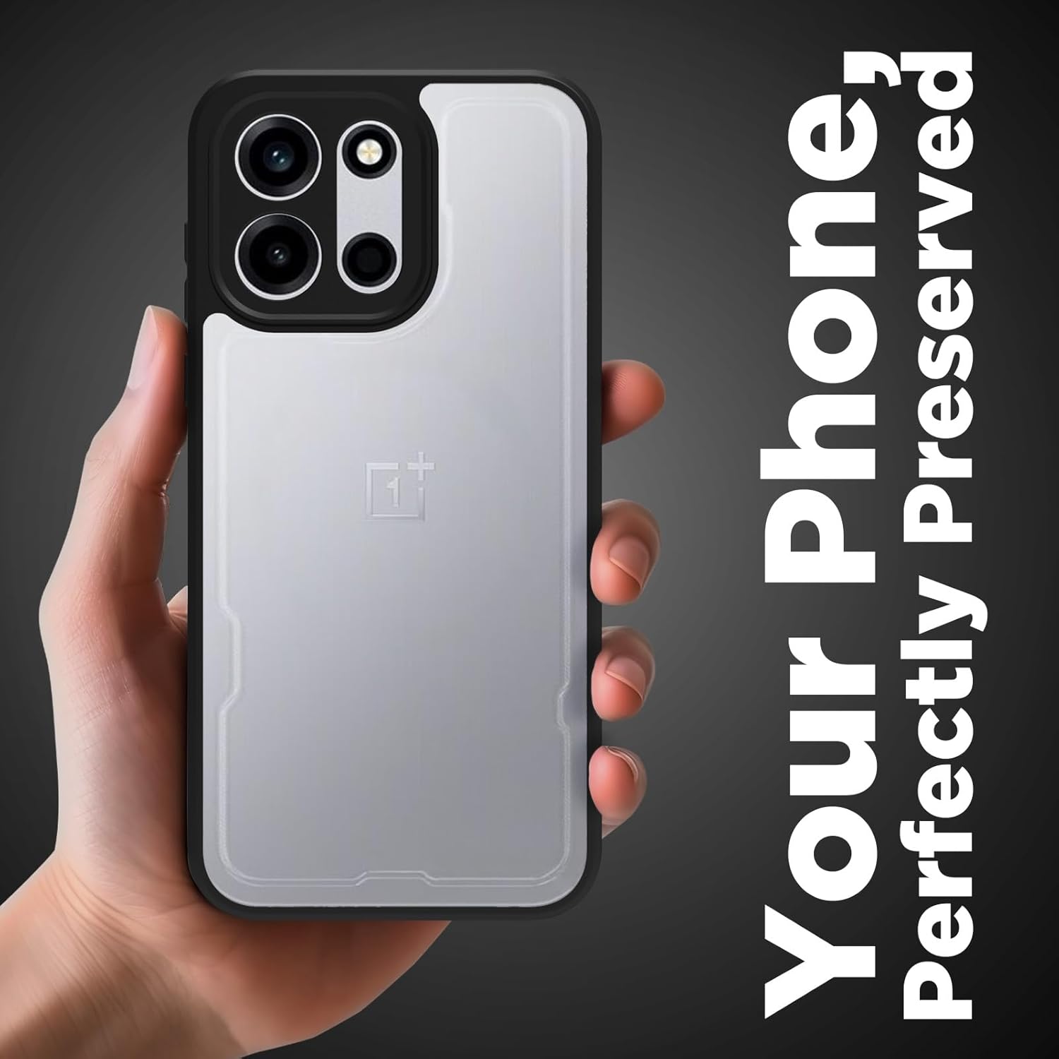 OnePlus Nord 6 5G / Nord CE 6 5G Back Cover Case | Clear Hybrid - Clear Black