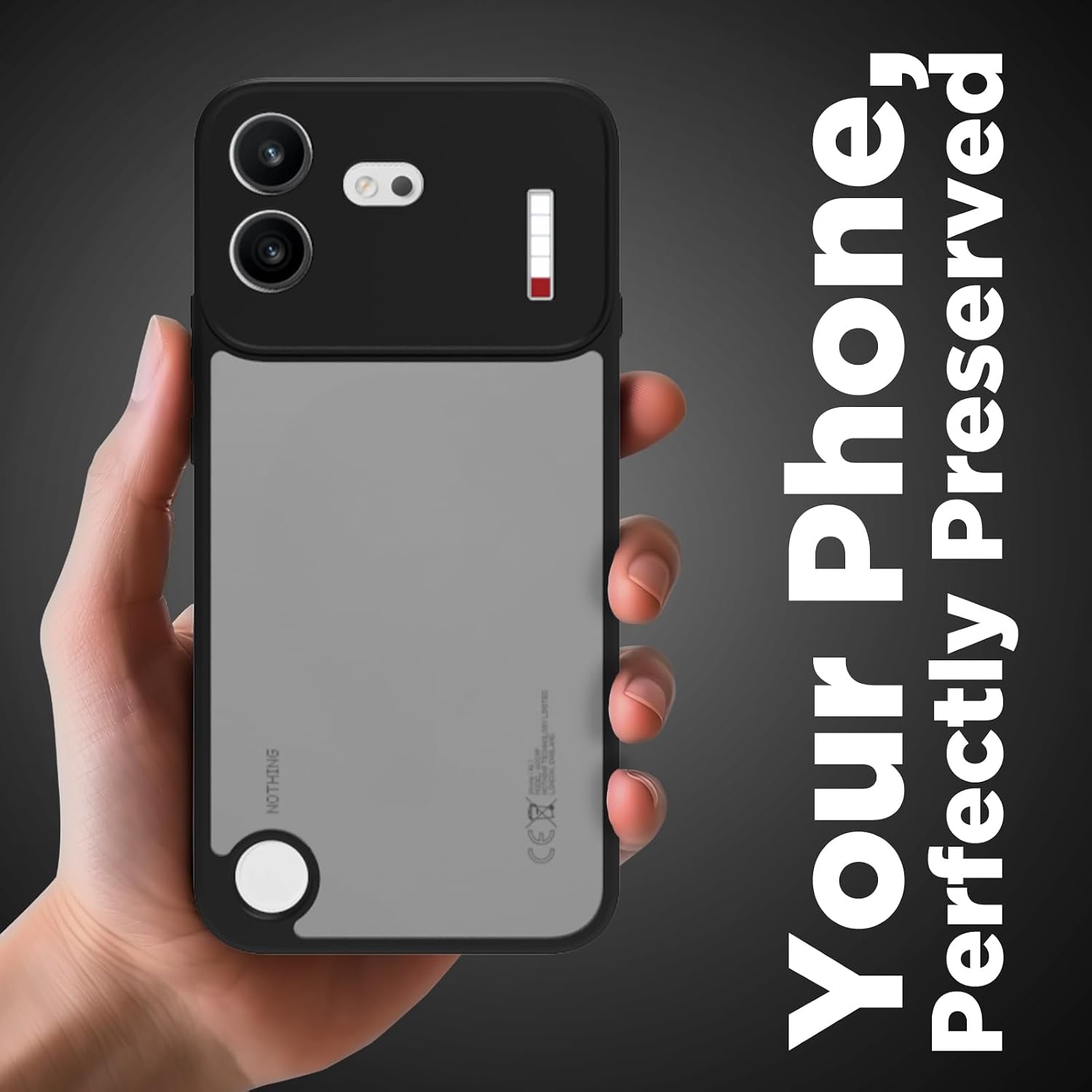 Nothing Phone 4b Back Cover Case | Sleek Hybrid - Matte Black