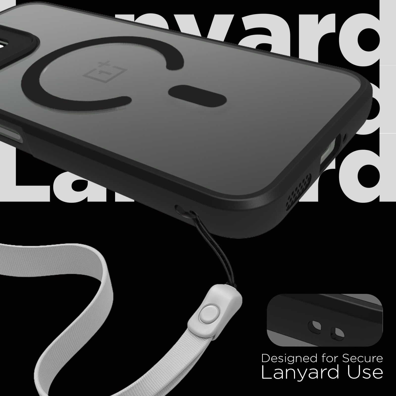 OnePlus N6 Back Cover Case | Sleek Hybrid - Clear Black Magnetic