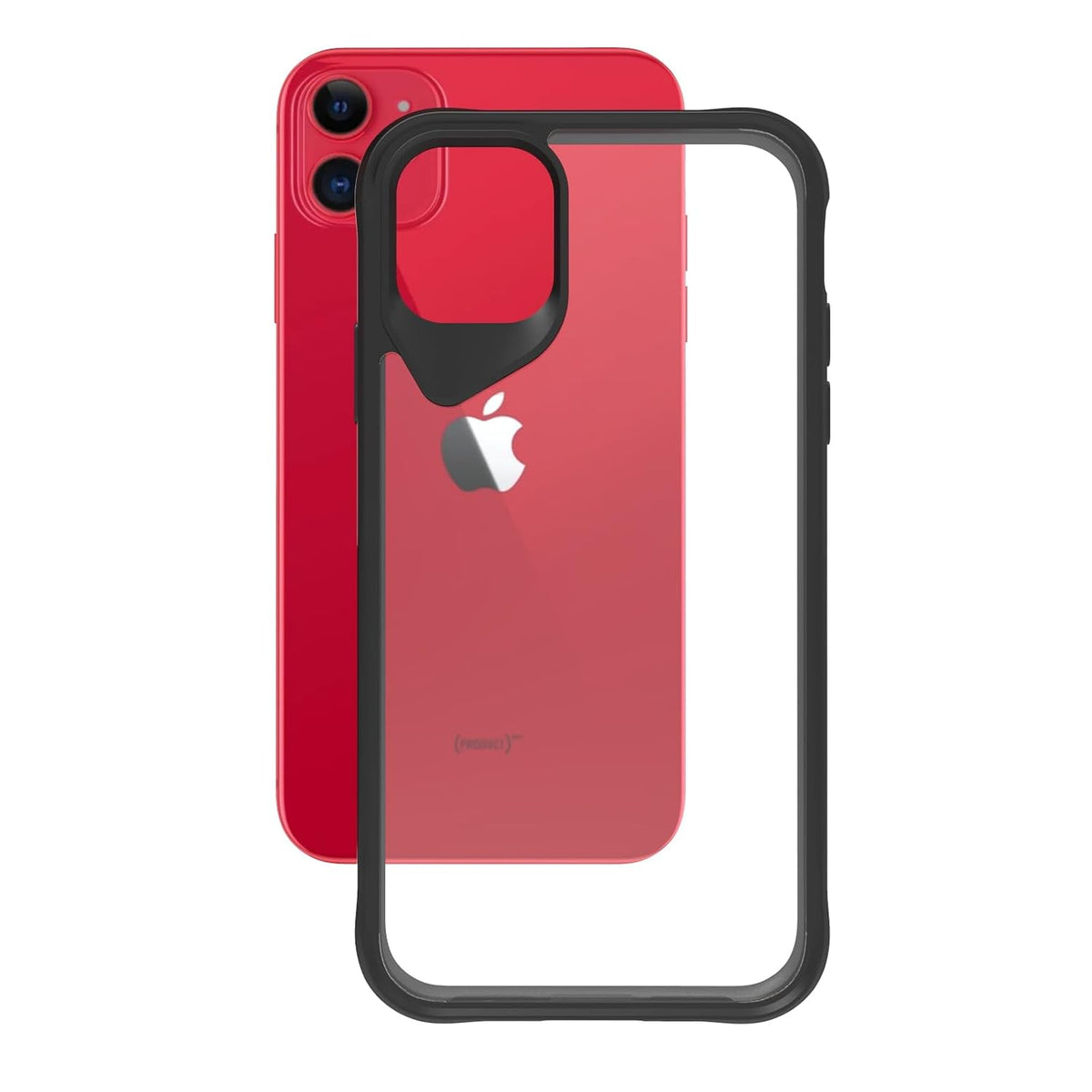 iPhone 11  Back Cover Case | Tough Hybrid - Clear Black