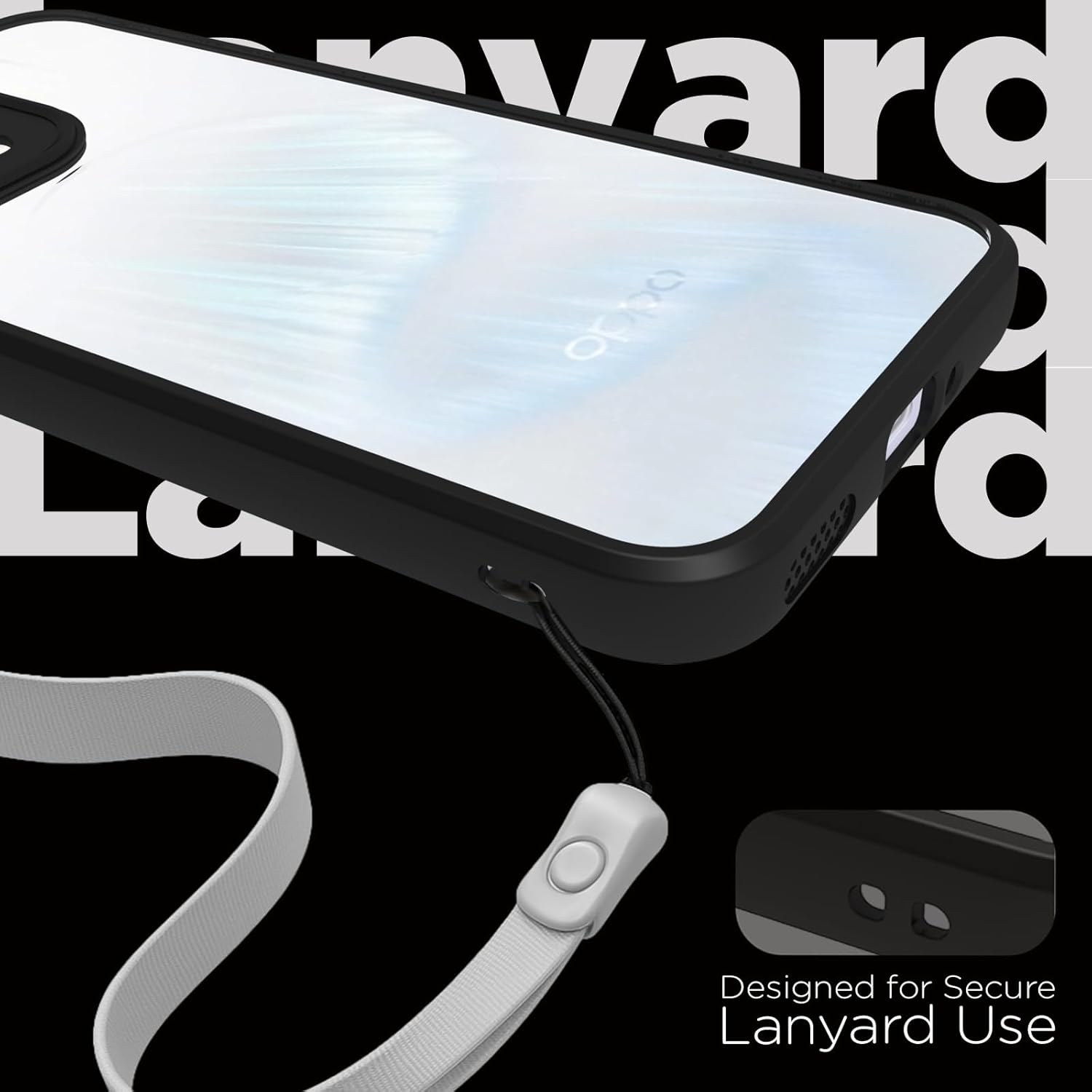 OPPO Reno15 5G Back Cover Case | Sleek Hybrid - Clear Black